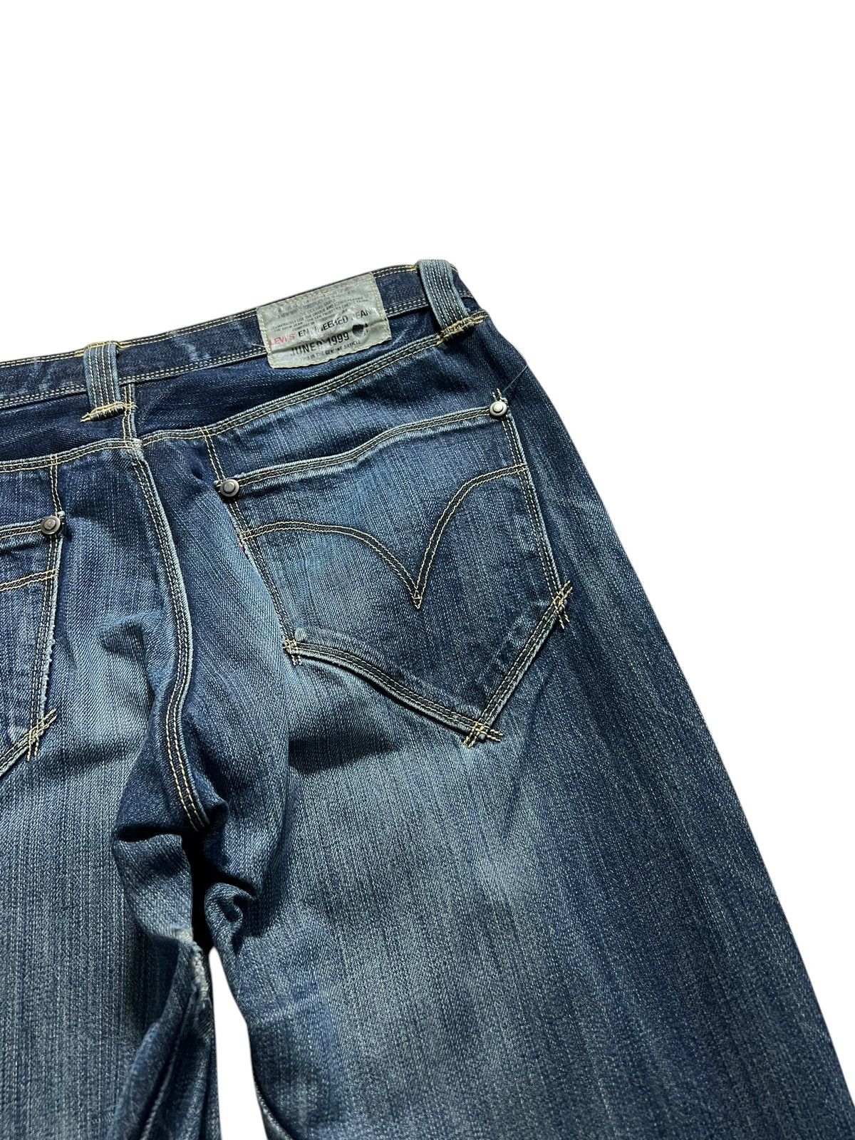 If Six Was Nine × Le Grande Bleu (L.G.B.) × Levi's Vintage Clothing 💥Flare💥 Vintage Levis Engineered Jeans June9 1999 Very Rare Size US 32 / EU 48 - 11 Thumbnail