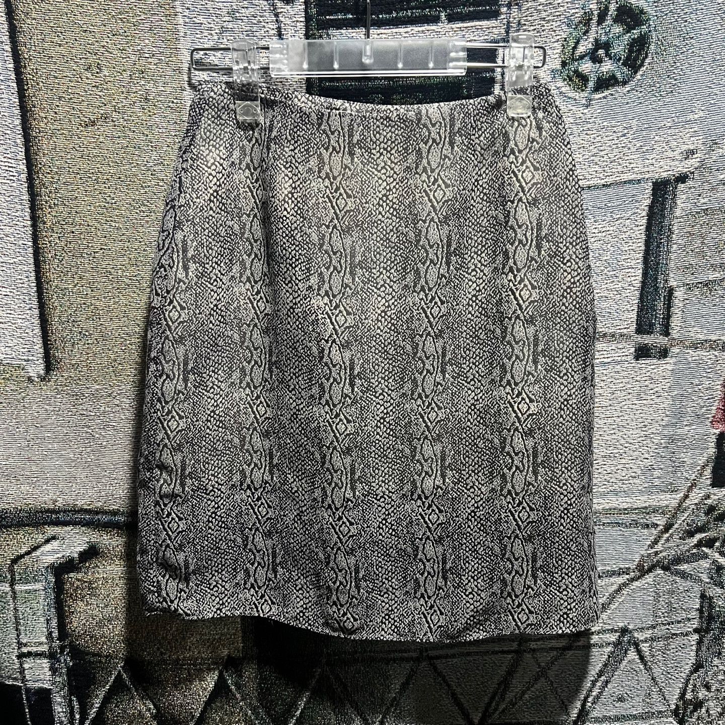 Vintage Mischief snakeskin skirt gray Size 24" / US 00 / IT 34 - 1 Thumbnail