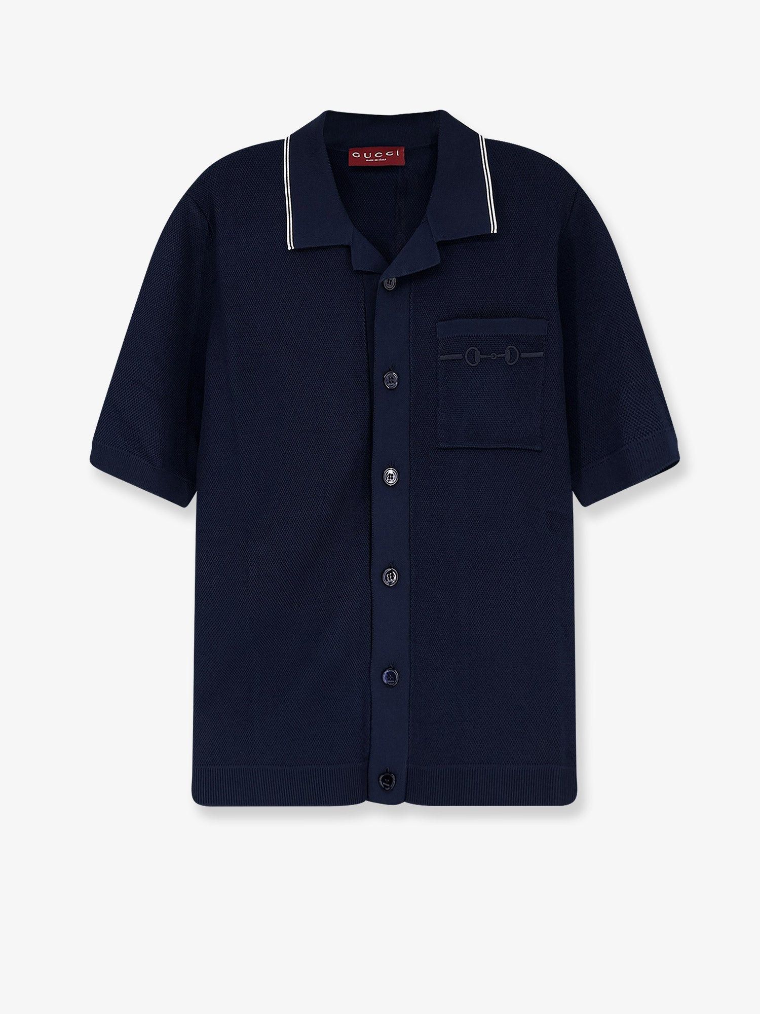 Gucci Gucci Viscose blend polo shirt with front Horsebit embroidery Tag Size L Men - USA Tariffs Included Size US L / EU 52-54 / 3 - 1 Thumbnail