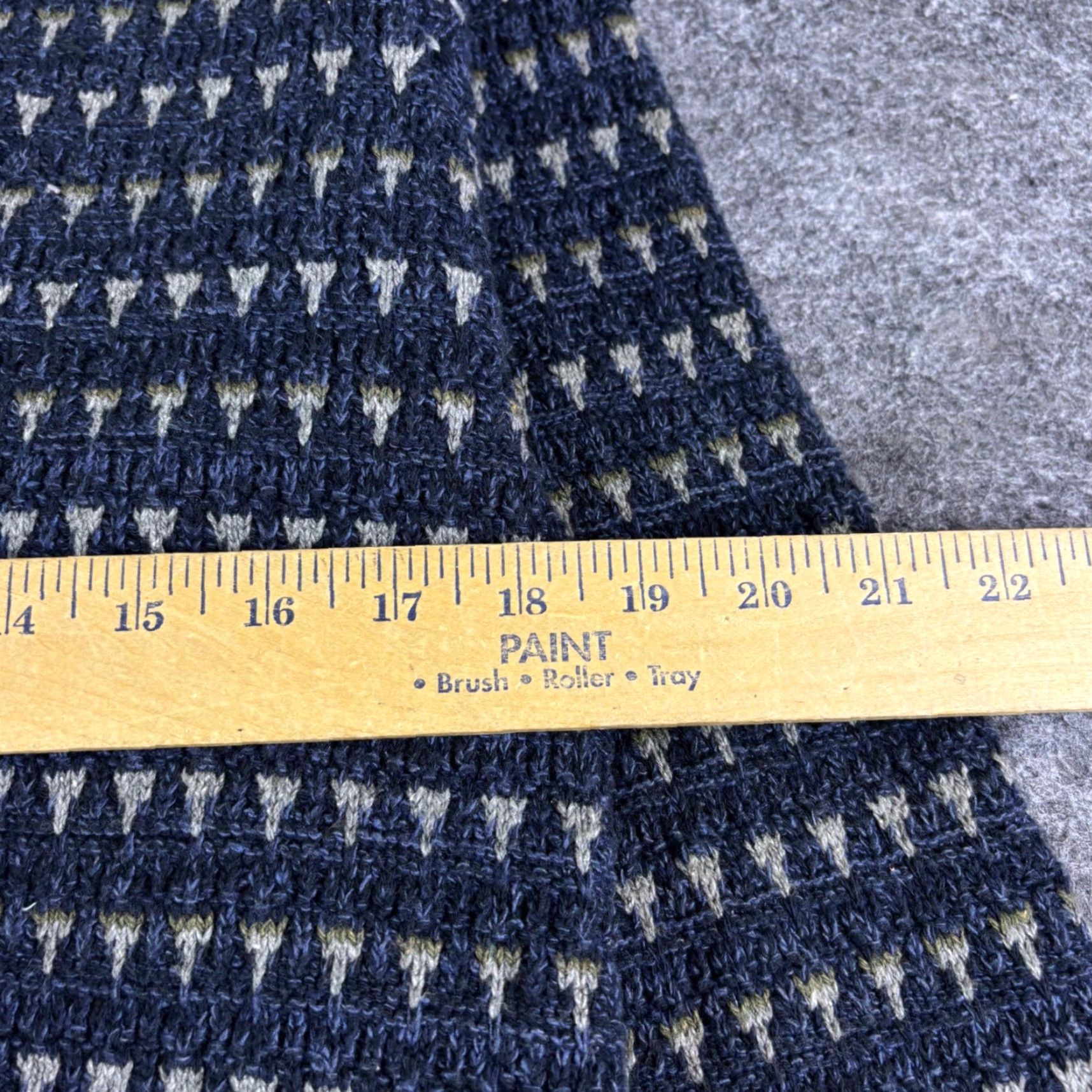 Vintage David Taylor Mens Navy Blue Tan Knit Crewneck Sweater Small Cotton Blend Size US S / EU 44-46 / 1 - 4 Thumbnail