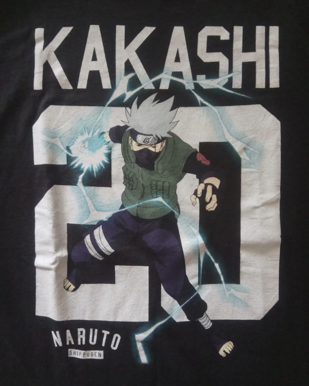 Anime × Japanese Brand Naruto Shippuden Kakashi Big Print Official Anime Tees Size US L / EU 52-54 / 3 - 2 Thumbnail