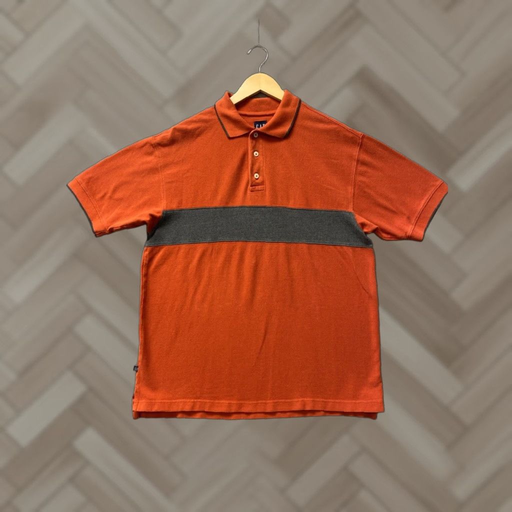 Gap VINTAGE Gap Polo Shirt Men Medium Short Sleeve Burnt Amber 90s Casual Golf Preppy Size US M / EU 48-50 / 2 - 1 Thumbnail