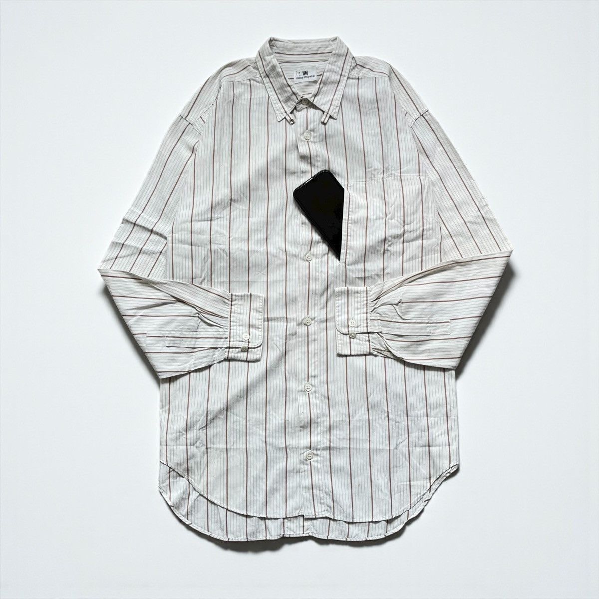 Issey Miyake Issey Miyake Hidden Pocket Stripe Shirt Size US L / EU 52-54 / 3 - 2 Thumbnail