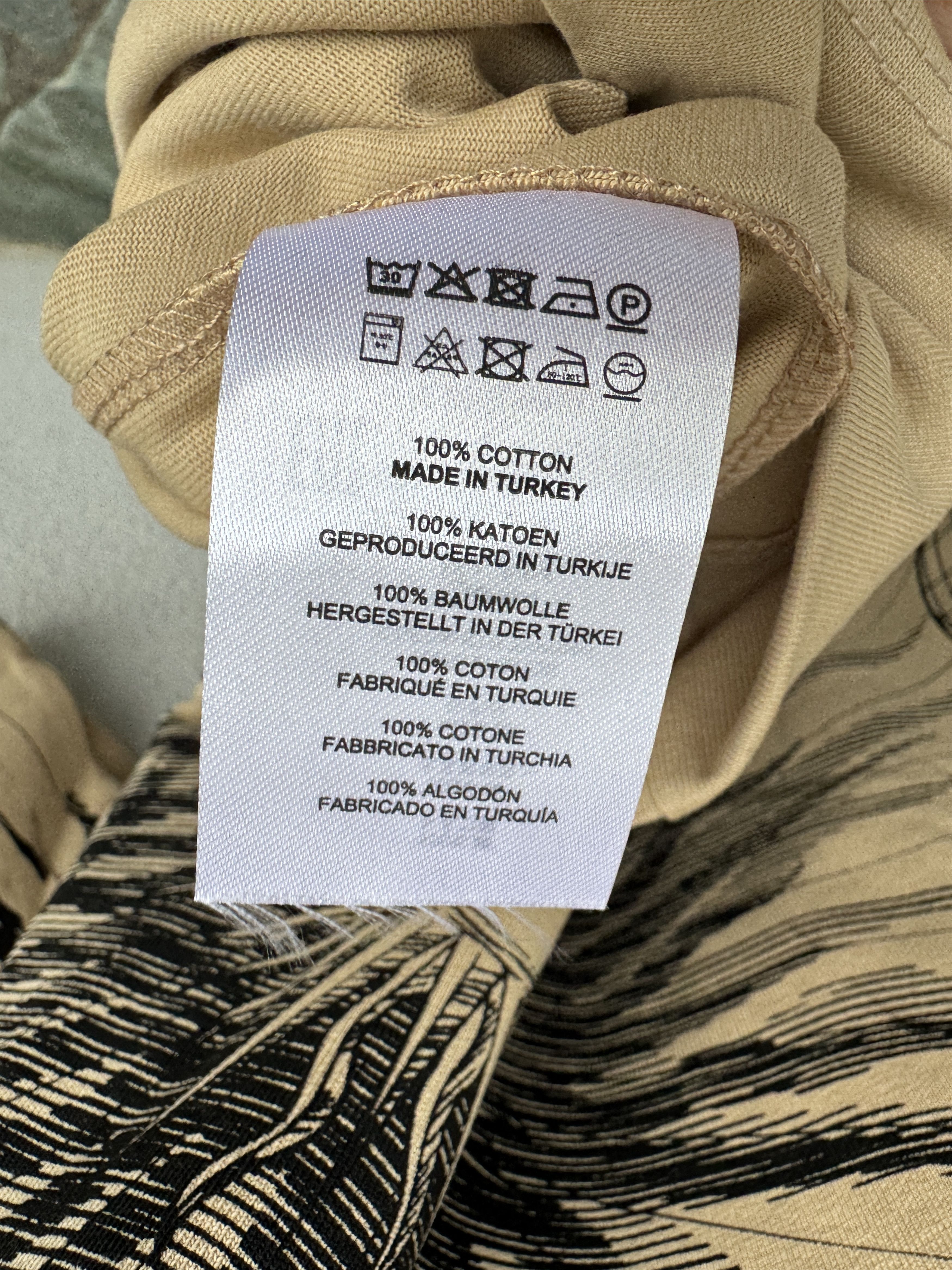 Dries Van Noten Dries Van Noten Men's Beige Black Hein Solar Print T-Shirt m Size US M / EU 48-50 / 2 - 7 Thumbnail