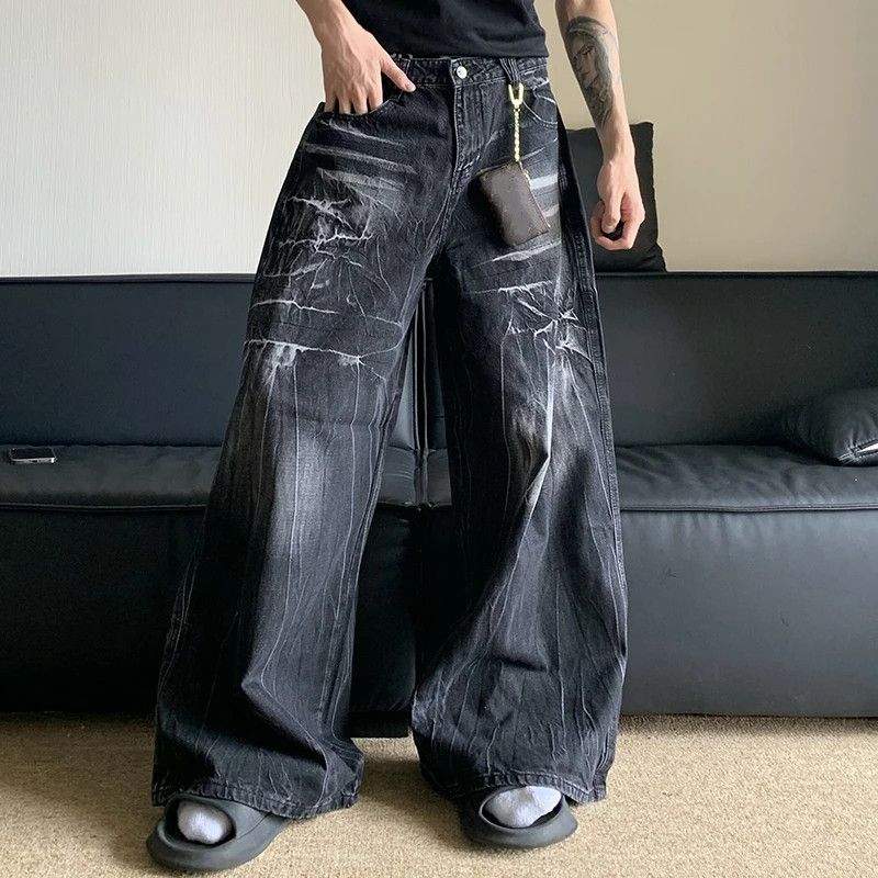 Vintage Washed Old Lighting wide Leg Jeans Size US 30 / EU 46 - 1 Thumbnail