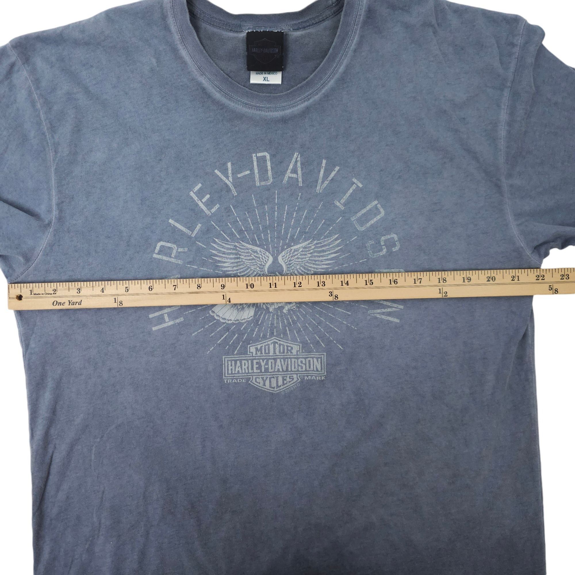 Harley Davidson Harley Davidson T Shirt Mens XL Double Sided Light Gray Size US XL / EU 56 / 4 - 3 Thumbnail