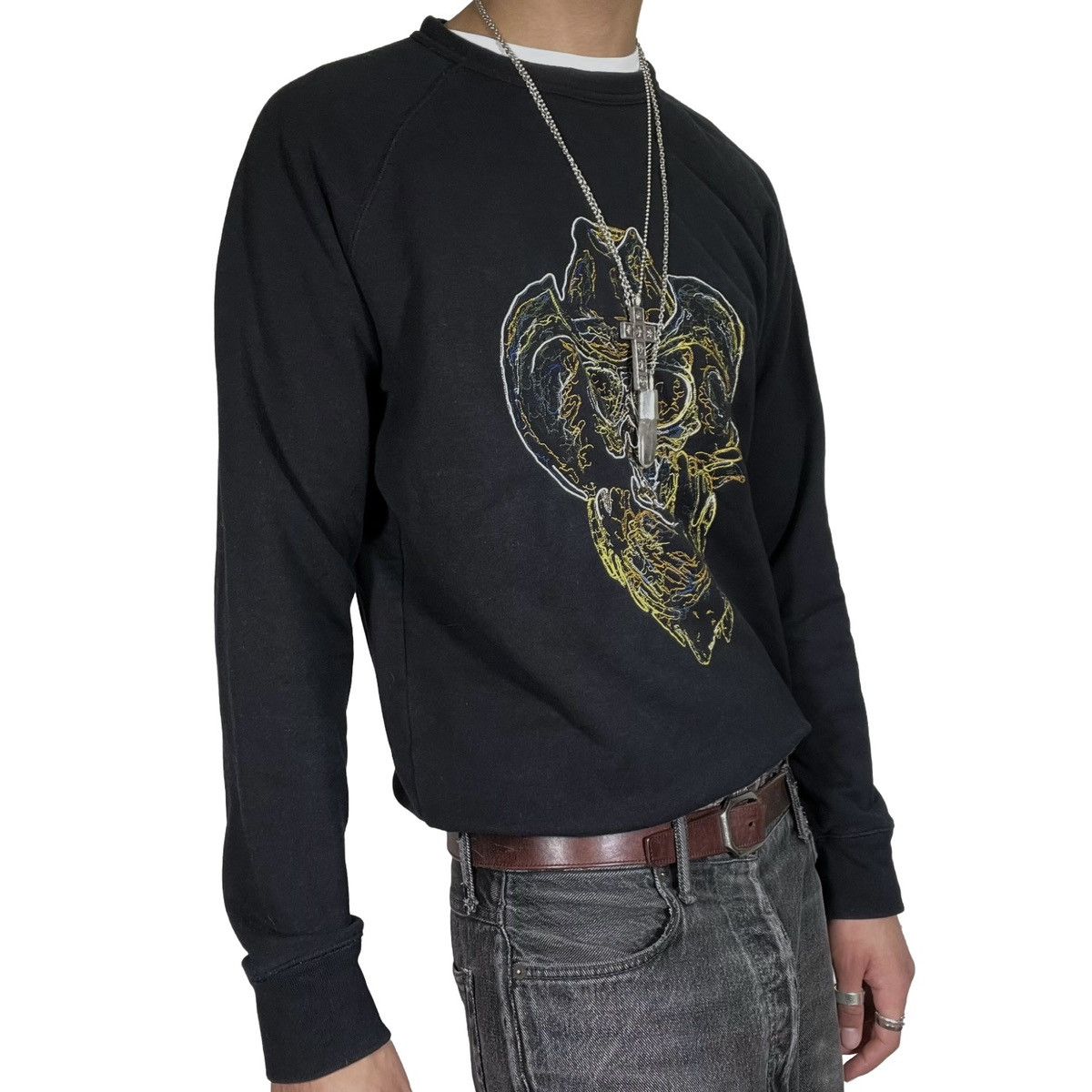 Our Legacy Our Legacy Neon Skull Crewneck Size US S / EU 44-46 / 1 - 3 Thumbnail