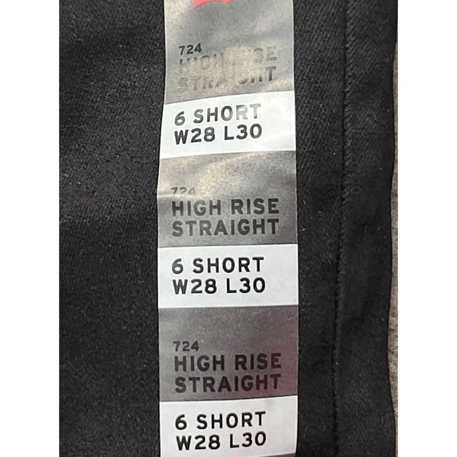 Levi's Levi's 724 Jeans Womens 6 Short 28x30 Slim Straight High Rise Black Jeans Slim 90s City Womens Size 28" / US 6 / IT 42 - 4 Thumbnail
