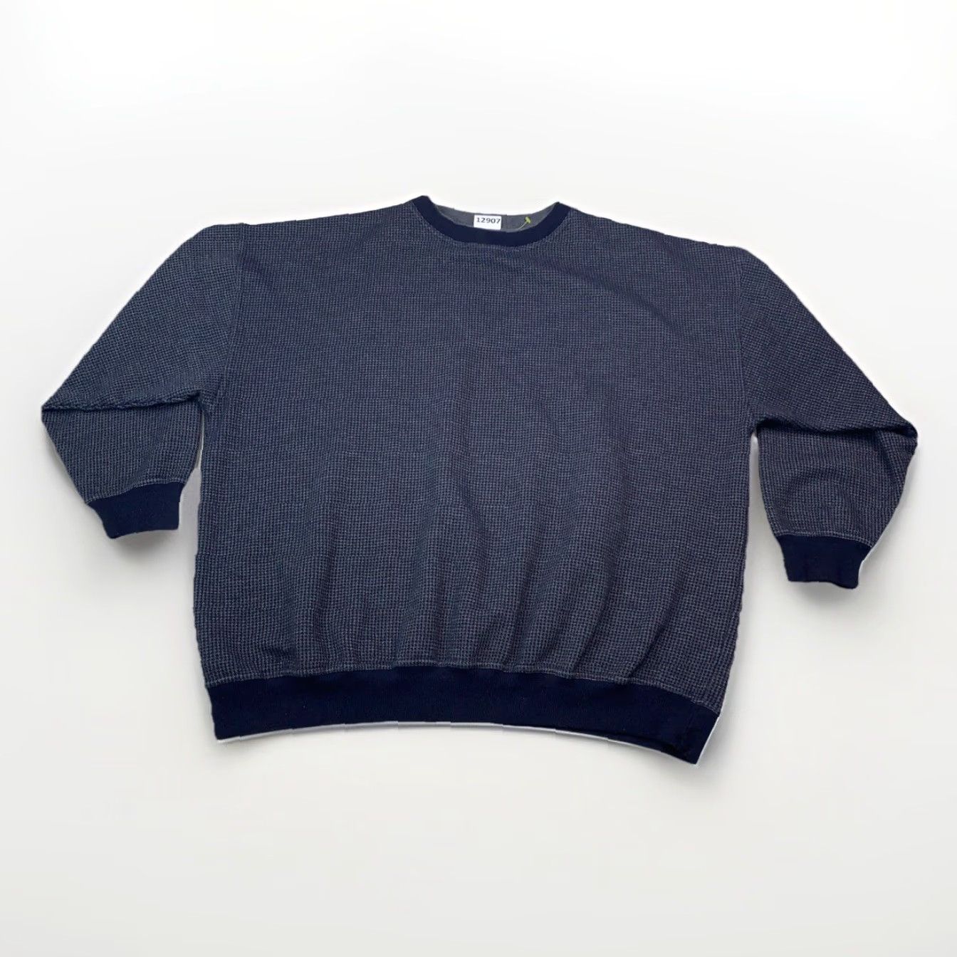 Vintage VINTAGE Knights Of Round Table 3x Navy Houndstooth 3/4 Sleeve Mens Knit Sweater Size US XXL / EU 58 / 5 - 2 Thumbnail