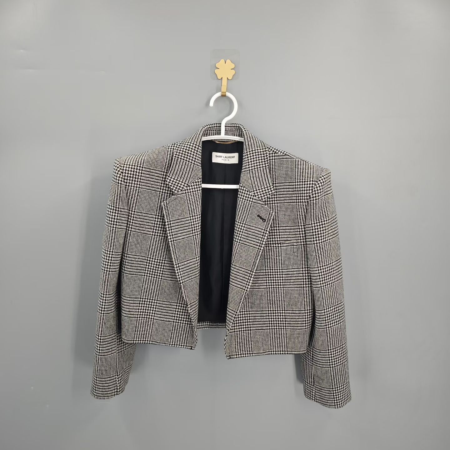 Saint Laurent Paris Saint Laurent Plaid Tweed Blazer Size F36 Size XS / US 0-2 / IT 36-38 - 1 Thumbnail