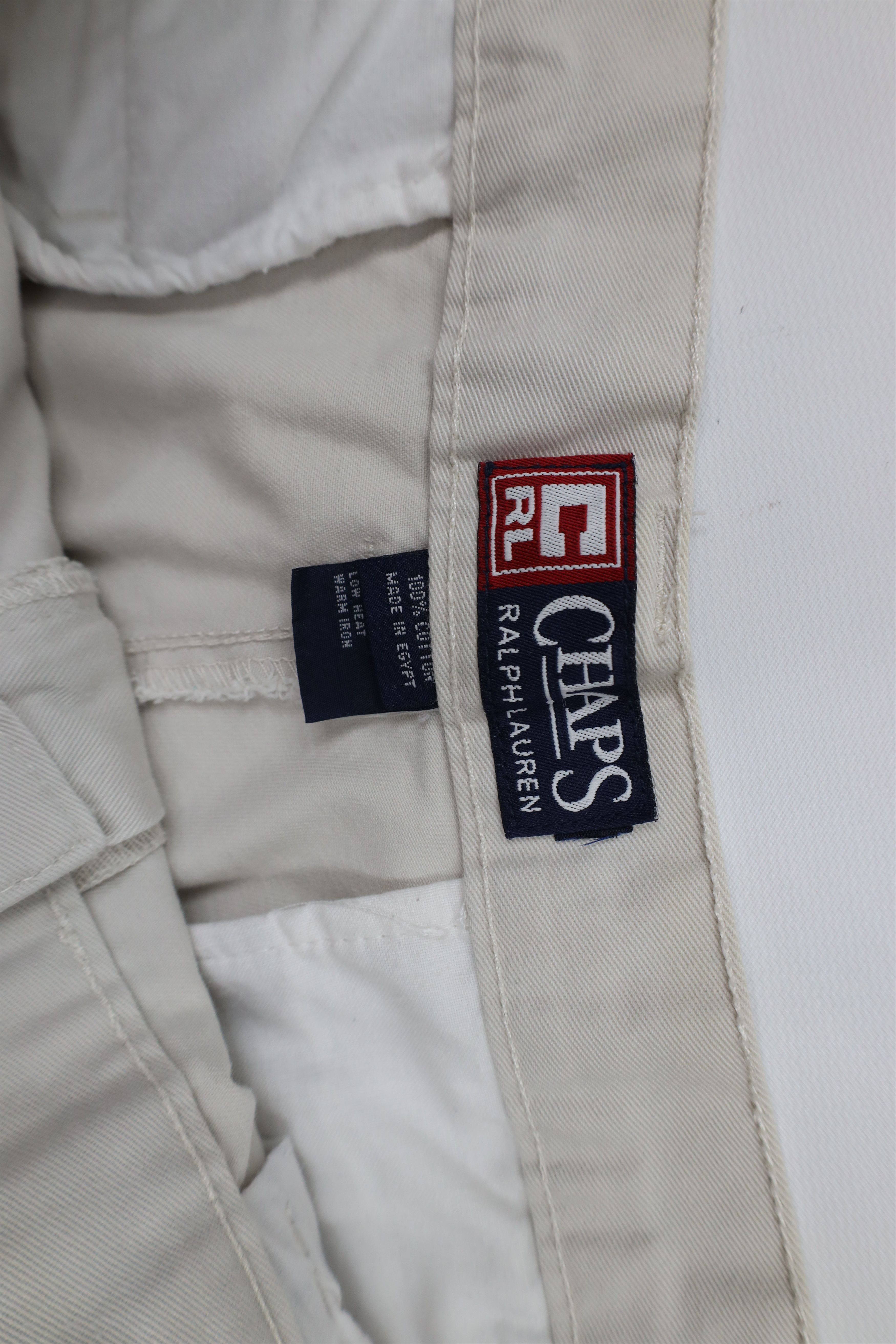 Ralph Lauren × Vintage Vintage 90s Chaps Ralph Lauren Chino Pants Trousers Beige Size US 36 / EU 52 - 8 Thumbnail