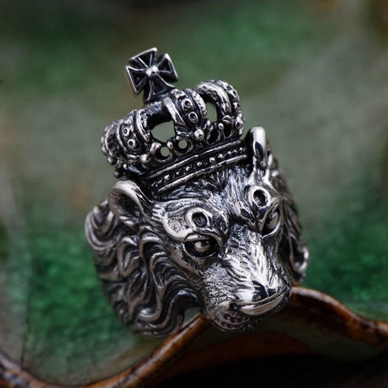 Japanese Brand Retro Lion Crown Ring Size ONE SIZE - 2 Thumbnail