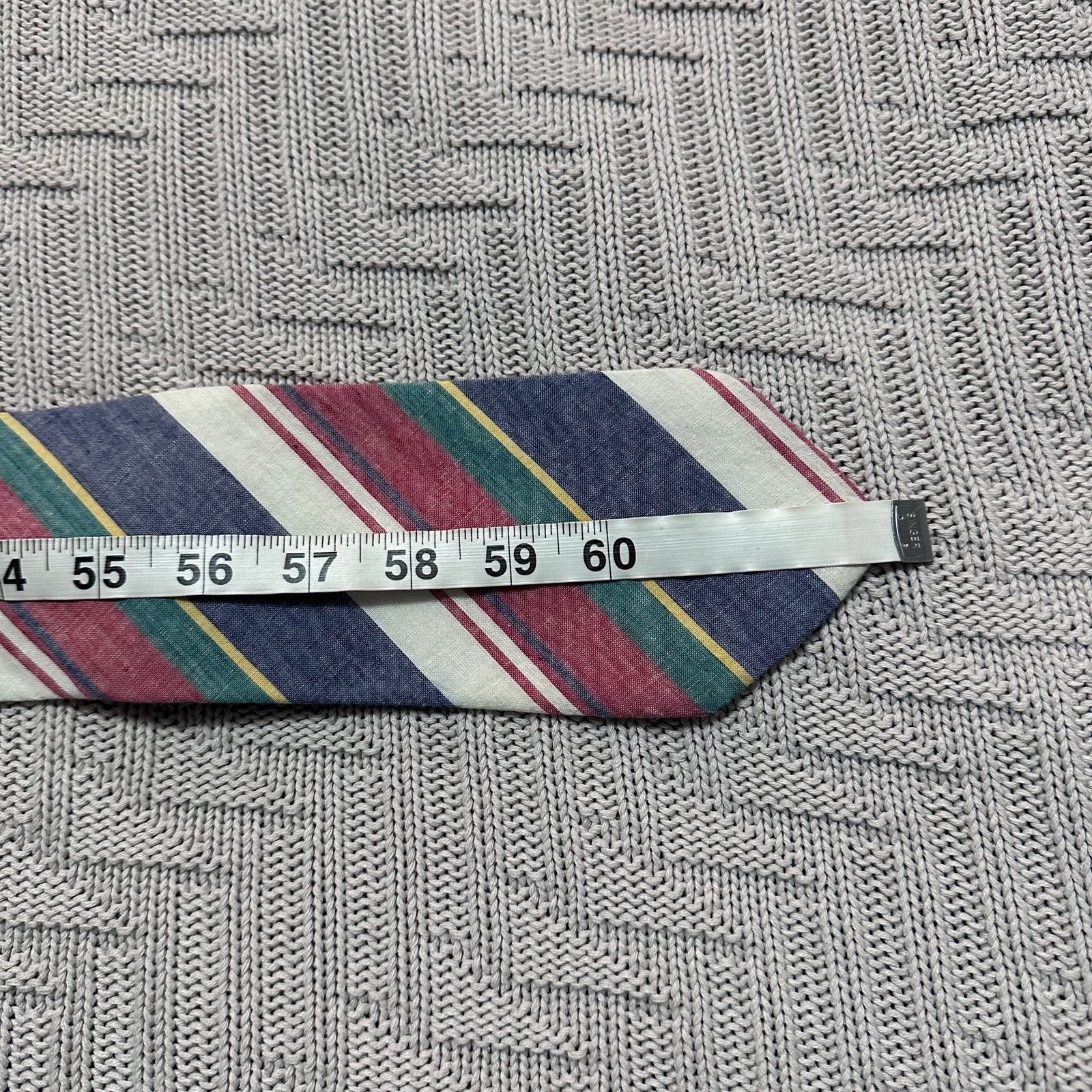 Haspel Vintage Haspel striped summer cotton tie Size ONE SIZE - 4 Thumbnail