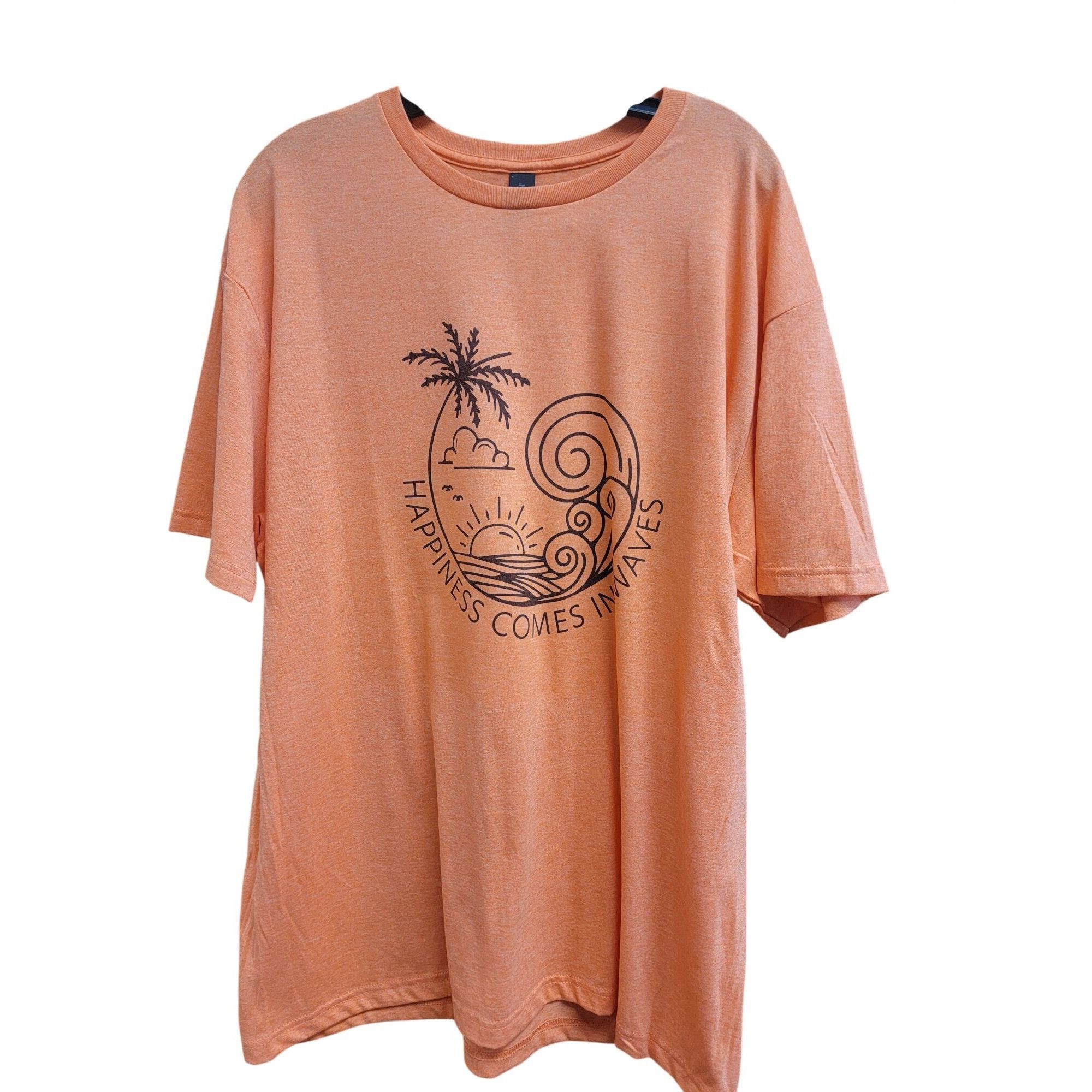 Other Happiness Comes In Waves Graphic Tee Gildan Softstyle Large Size L / US 10 / IT 46 - 2 Thumbnail