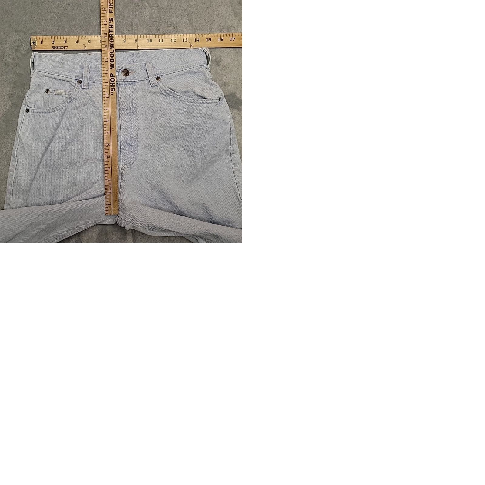 Lee VINTAGE Lee Jeans Womens 12 Medium 30x30 Blue Lightwash Denim High Rise Made in USA Casual Retro 90s Womens Jeans Size 34" / US 12 / IT 48 - 9 Thumbnail
