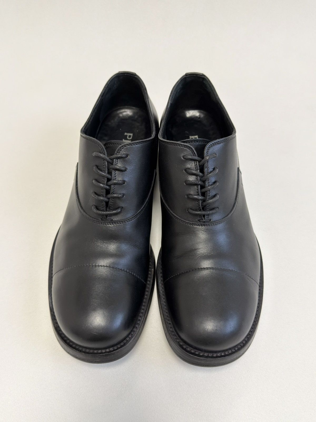 Prada Mid 2000s Black Leather Derby Shoes Size US 8 / EU 41 - 17 Thumbnail