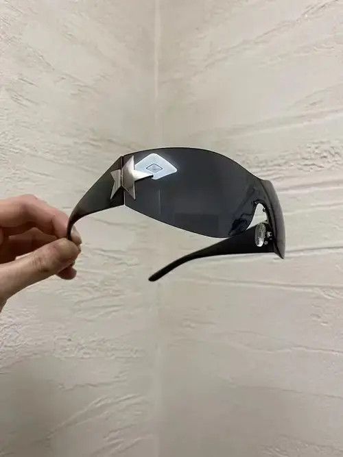 Japanese Brand Vintage Black Chrome Star Y2K glasses Sunglasses Size ONE SIZE - 2 Thumbnail
