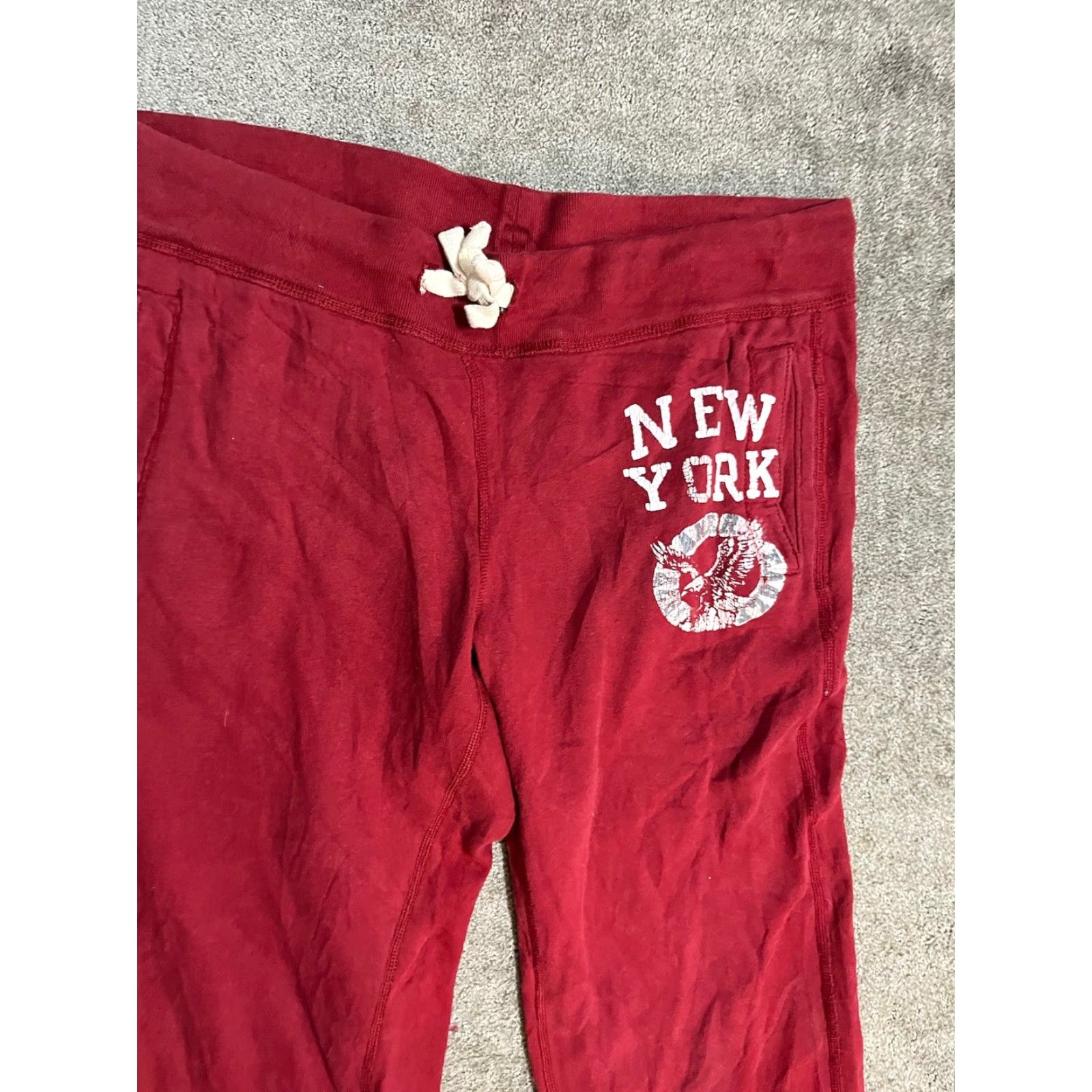 American Eagle Outfitters American Eagle Outfitters Pants Men's Size XL Red Jogger Sweatpants Solid Hemmed To 26” Length Mens Size US 36 / EU 52 - 2 Thumbnail