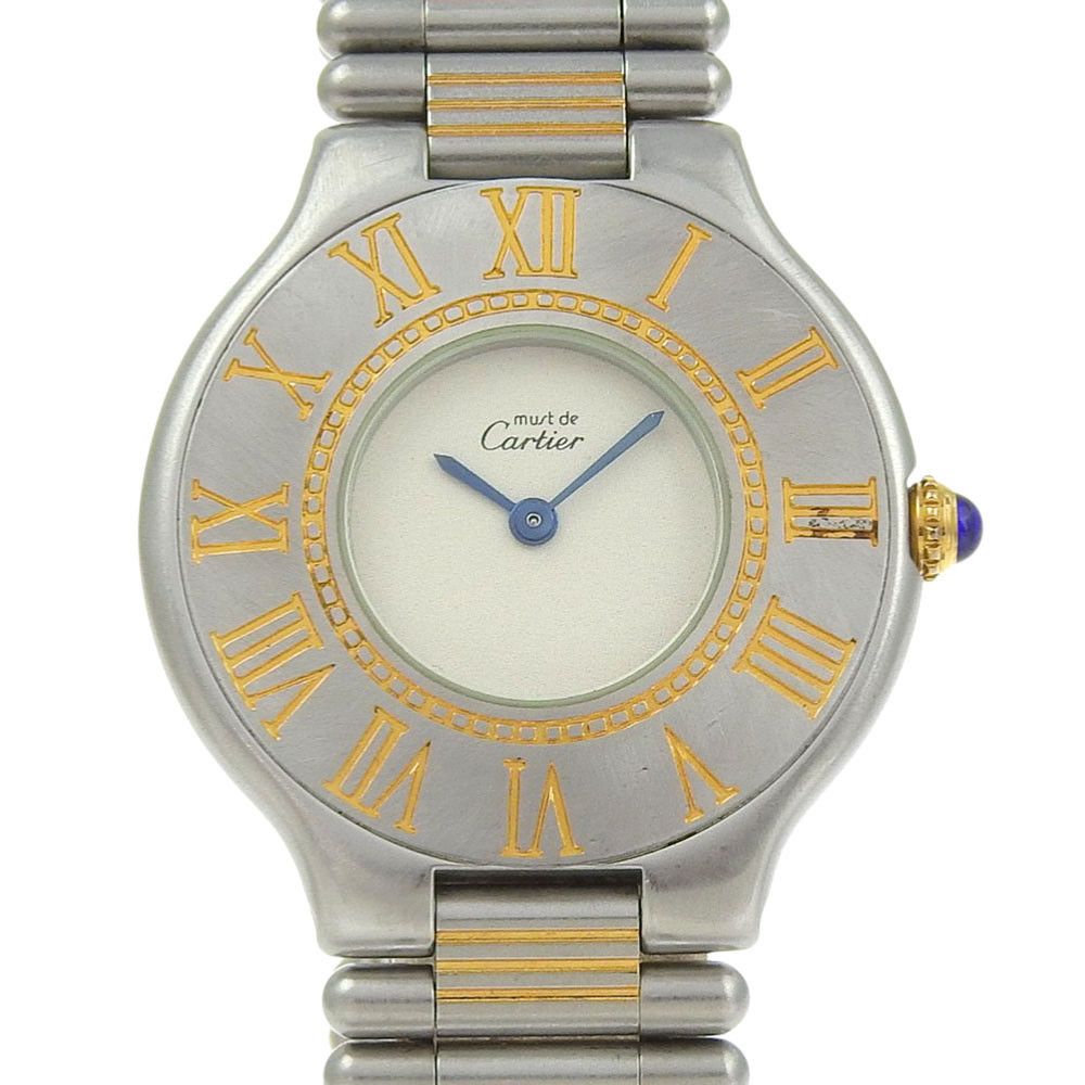 Cartier Cartier Cartier Must 21 Stainless Steel Quartz Metal Quartz DUTY FREE for USA Size ONE SIZE - 1 Thumbnail
