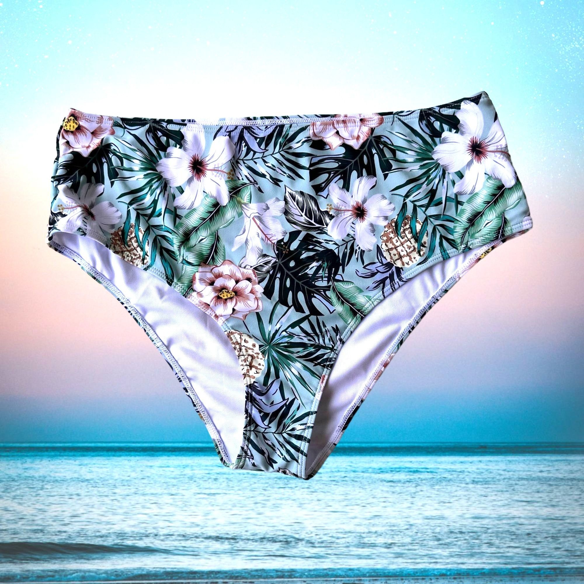 Other Bikini Bottoms 3XL New Full Coverage Wide High Legs Stretch Size 34" / US 12 / IT 48 - 8 Thumbnail