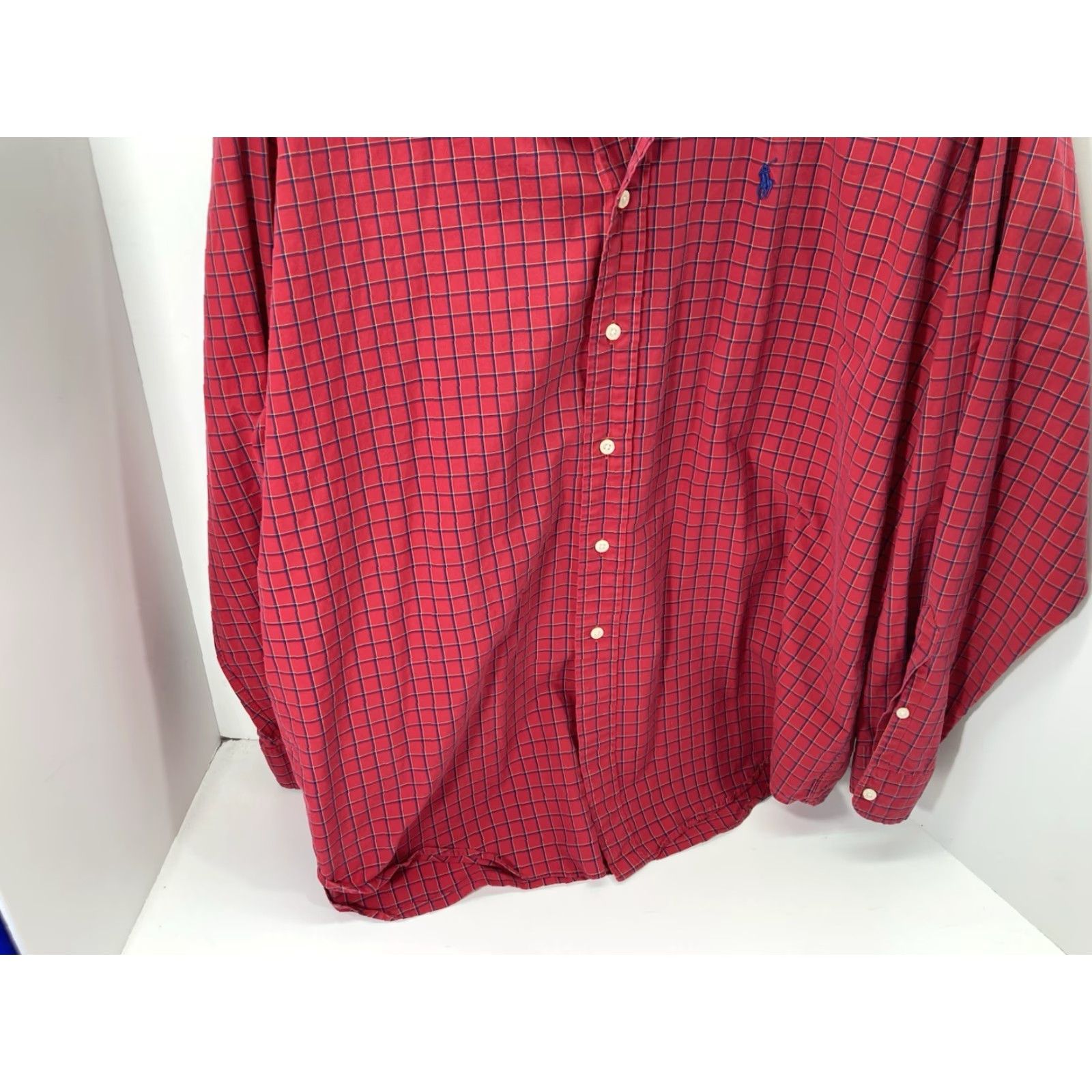 Ralph Lauren VINTAGE Ralph Lauren Blake Shirt Men XL Red Check Button Long Sleeve Cotton VTG Mens XL Red Check Shirt Size US XL / EU 56 / 4 - 3 Thumbnail