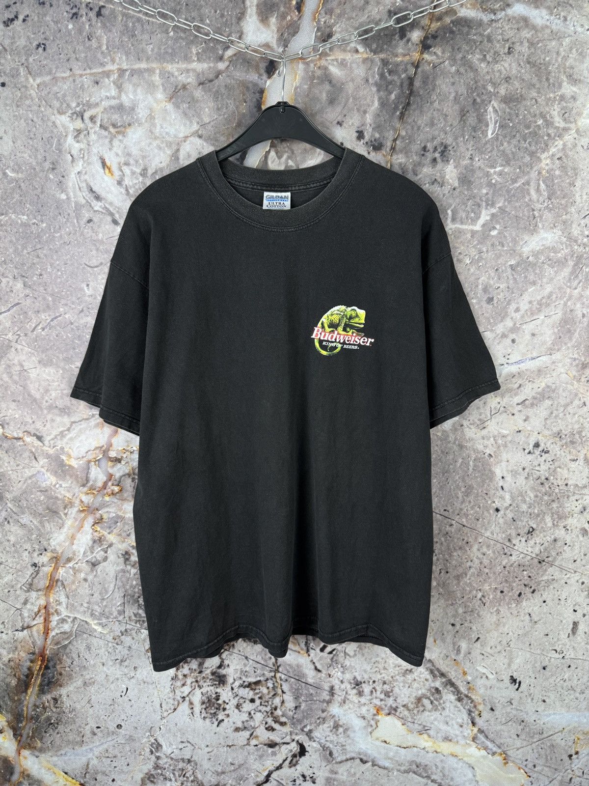 Budweiser Vintage 1998 Budweiser Chameleon T-Shirt Double Sided Beer Size US XL / EU 56 / 4 - 2 Thumbnail
