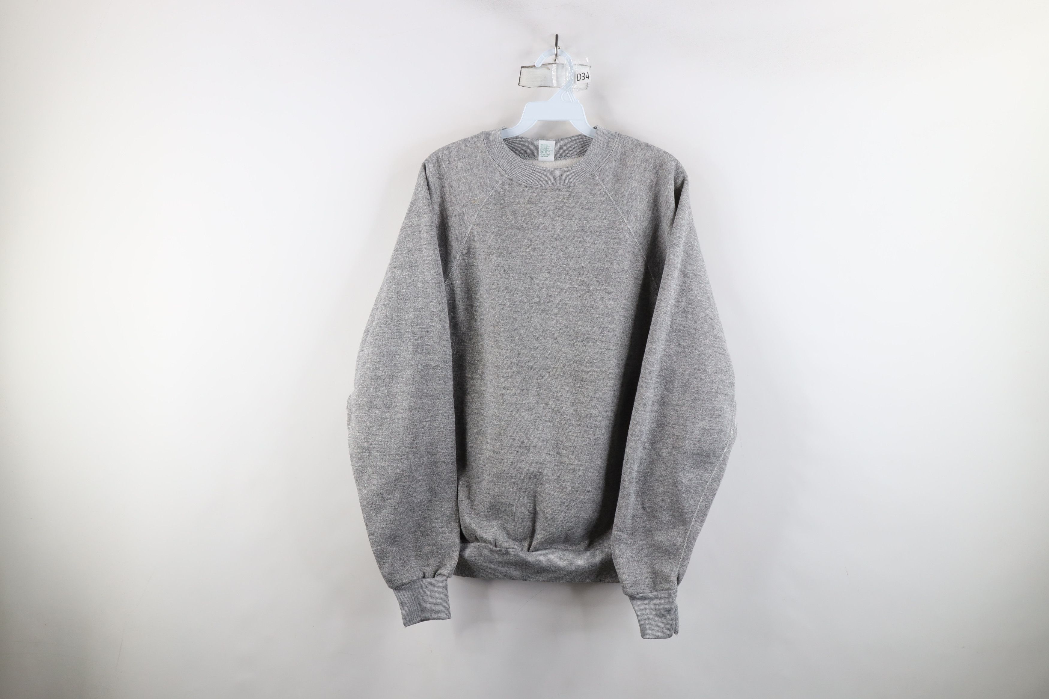 Vintage Vintage 70s Streetwear Triblend Sweatshirt Heather Gray USA Size US L / EU 52-54 / 3 - 1 Thumbnail
