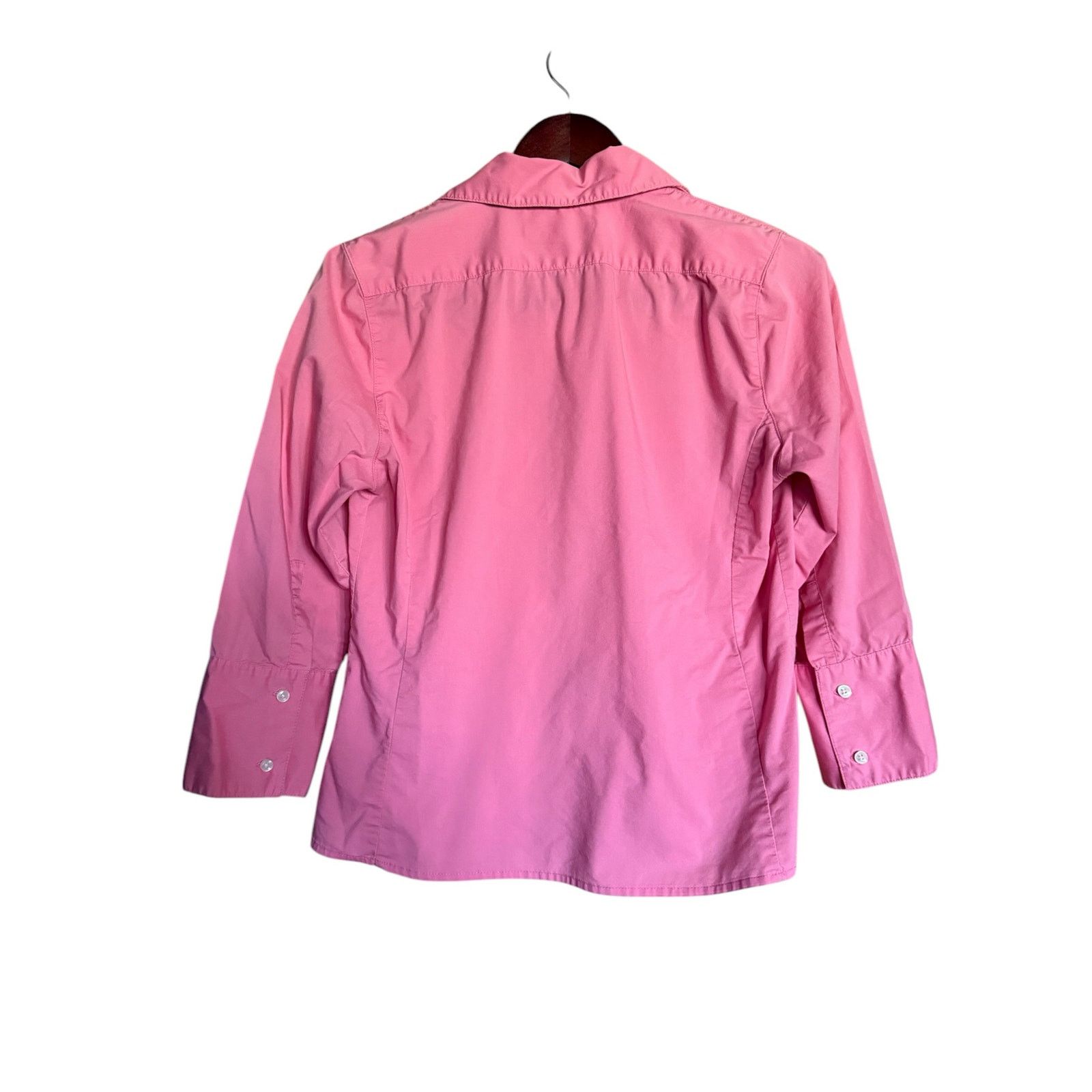 Merona Merona Women's Orange Peach Button Down Blouse Size Medium Size M / US 6-8 / IT 42-44 - 2 Thumbnail