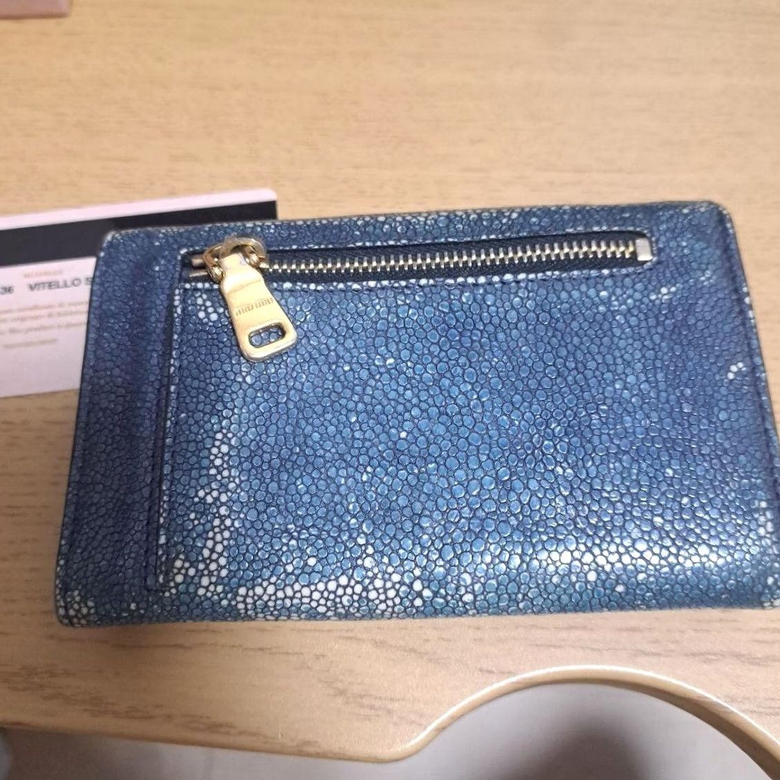 Miu Miu miu miu Women Wallet Large Size Navy Bifold Box With Certificate Limited Edition Size ONE SIZE - 2 Thumbnail