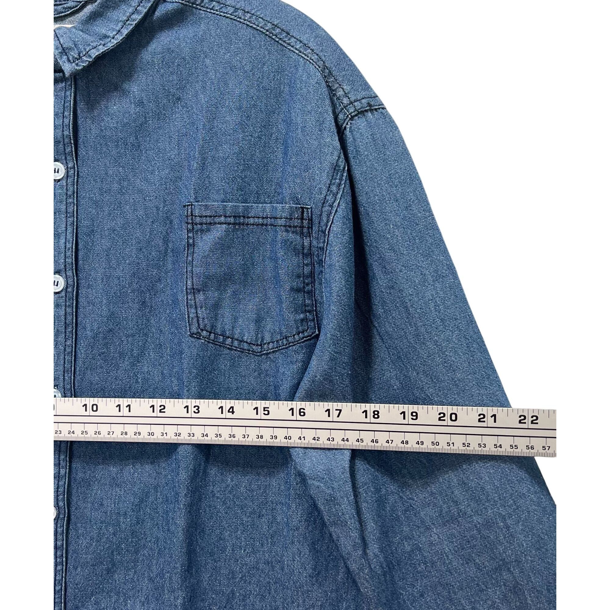 rue21 Rue 21 - Women's Chambray Long Sleeve Button Down Shirt With Size S / US 4 / IT 40 - 4 Thumbnail