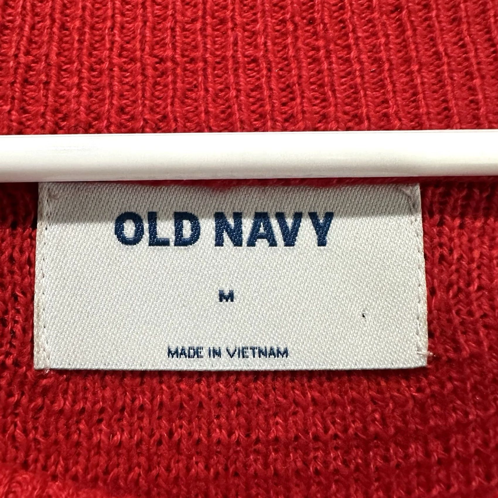 Old Navy Old Navy Lightweight Red Knit Sweater Womens M Regular Boat Neck Holiday Pullover Size M / US 6-8 / IT 42-44 - 3 Thumbnail