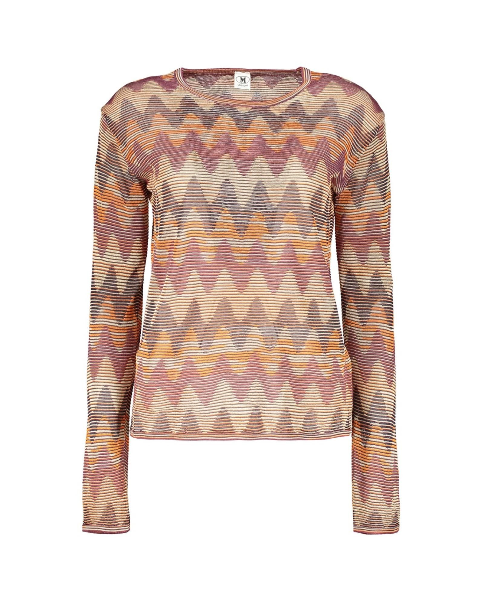 image of Missoni Long Sleeve Mixed Fibre Sweater in Orange, Women's (Size Small)