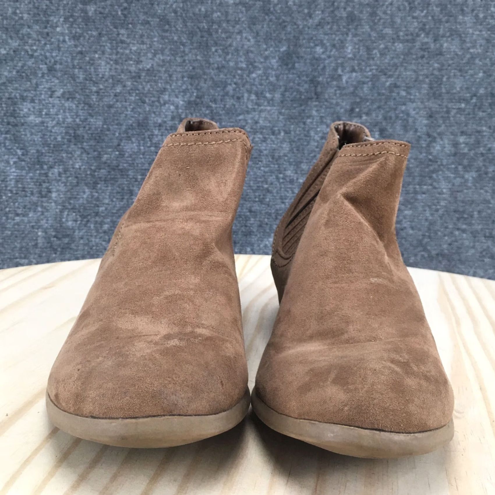 Vintage American Eagle Boots Womens 7 Casual Slip On Ankle Bootie Brown Fabric Heels Size US 7 / IT 37 - 6 Thumbnail