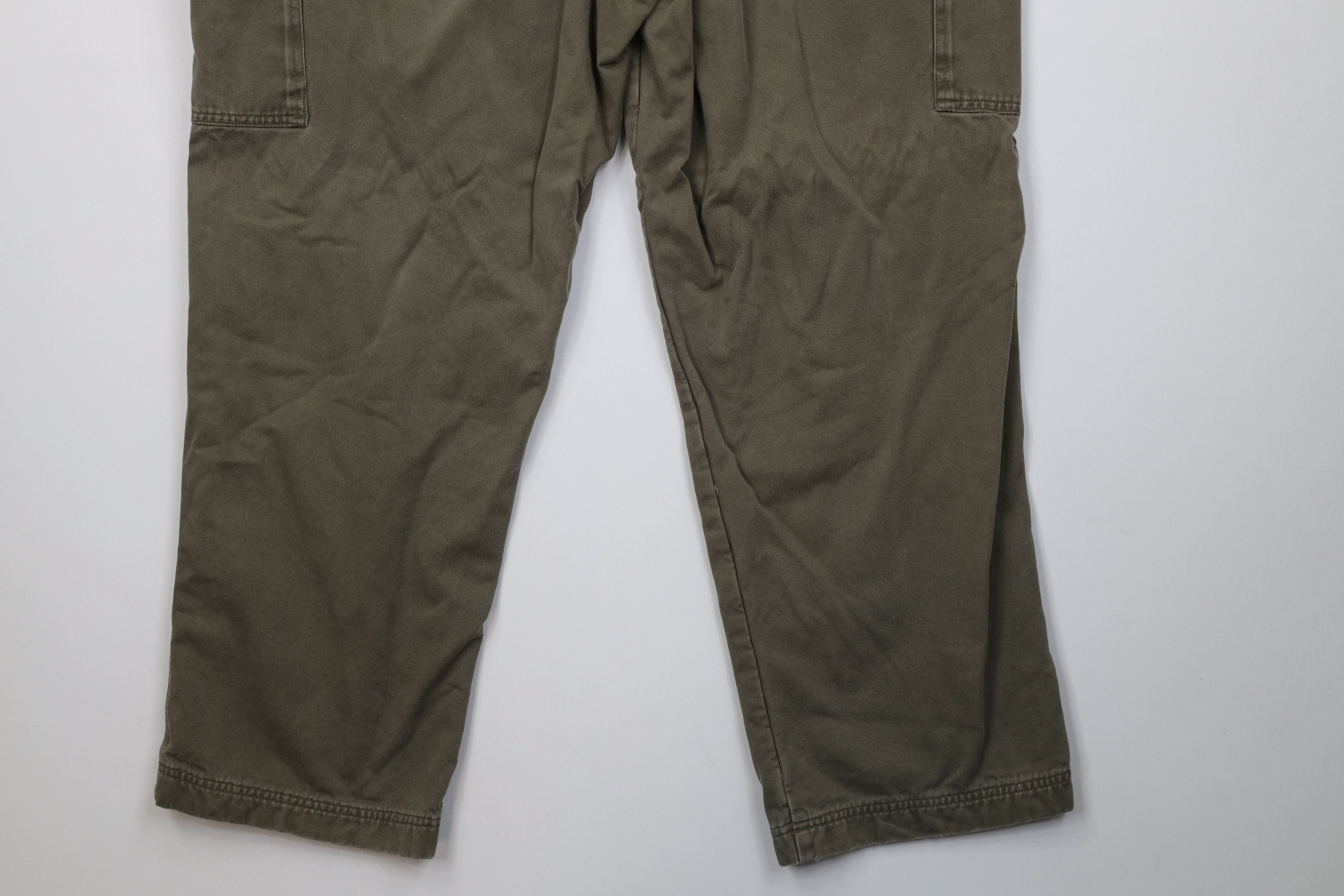 Eddie Bauer Vintage Eddie Bauer Flannel Lined Wide Leg Cargo Pants Green Size US 42 / EU 58 - 12 Thumbnail