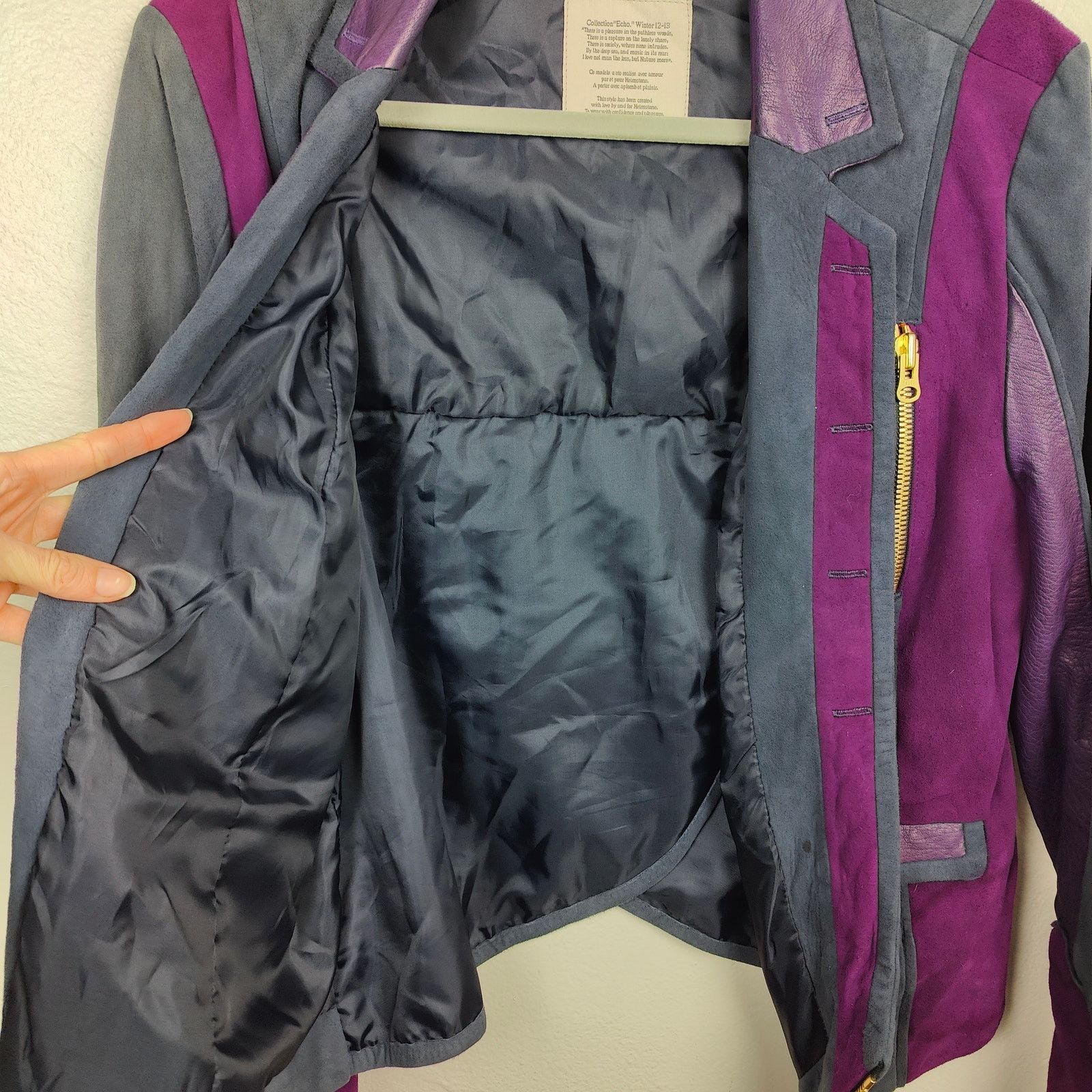 Other Heimstone Leather Jacket Womens 40 US Medium Approx Purple Size M / US 6-8 / IT 42-44 - 3 Thumbnail