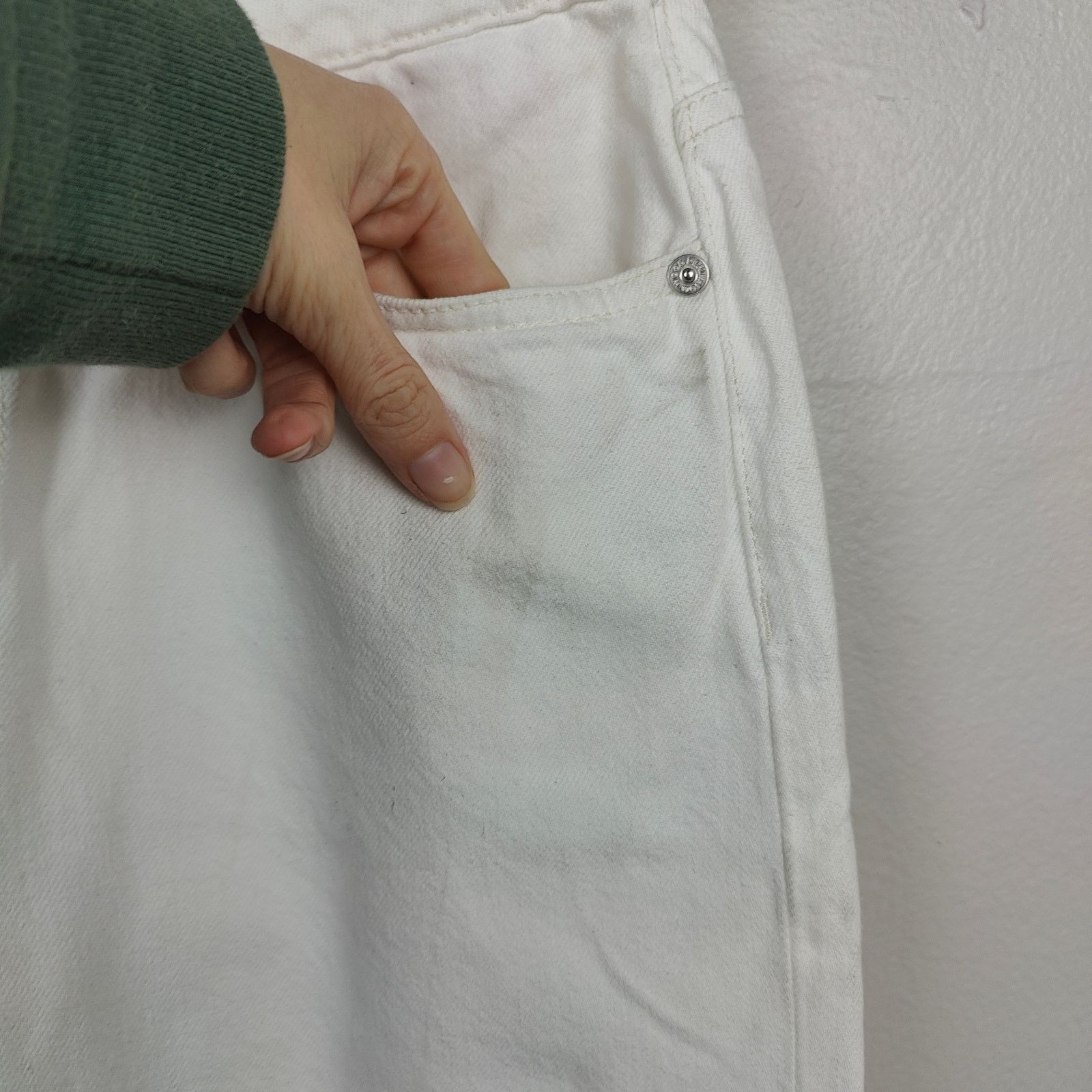 Tom Wood Tom Wood W Straight Jeans Womens 27x30 Vintage White Size 27" / US 4 / IT 40 - 3 Thumbnail