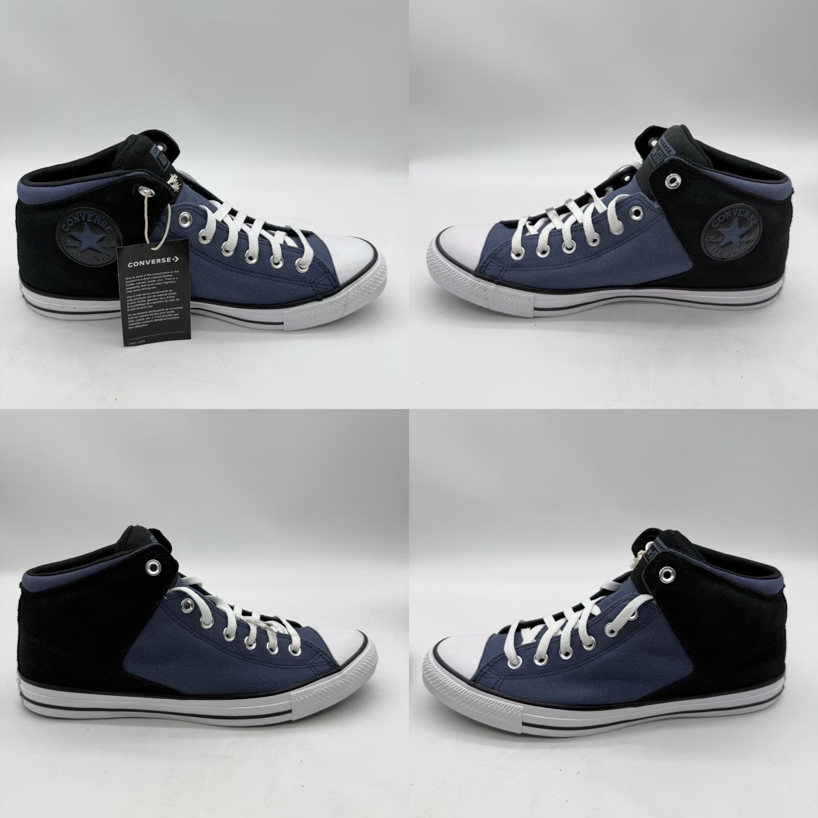 Converse Converse Chuck Taylor All Star High Street Mid Men's 11 Dark Waters Blue A11650C Street Sneaker, Stars, Canvas, 194435083643, Men's Shoes Size US 11 / EU 44 - 8 Thumbnail