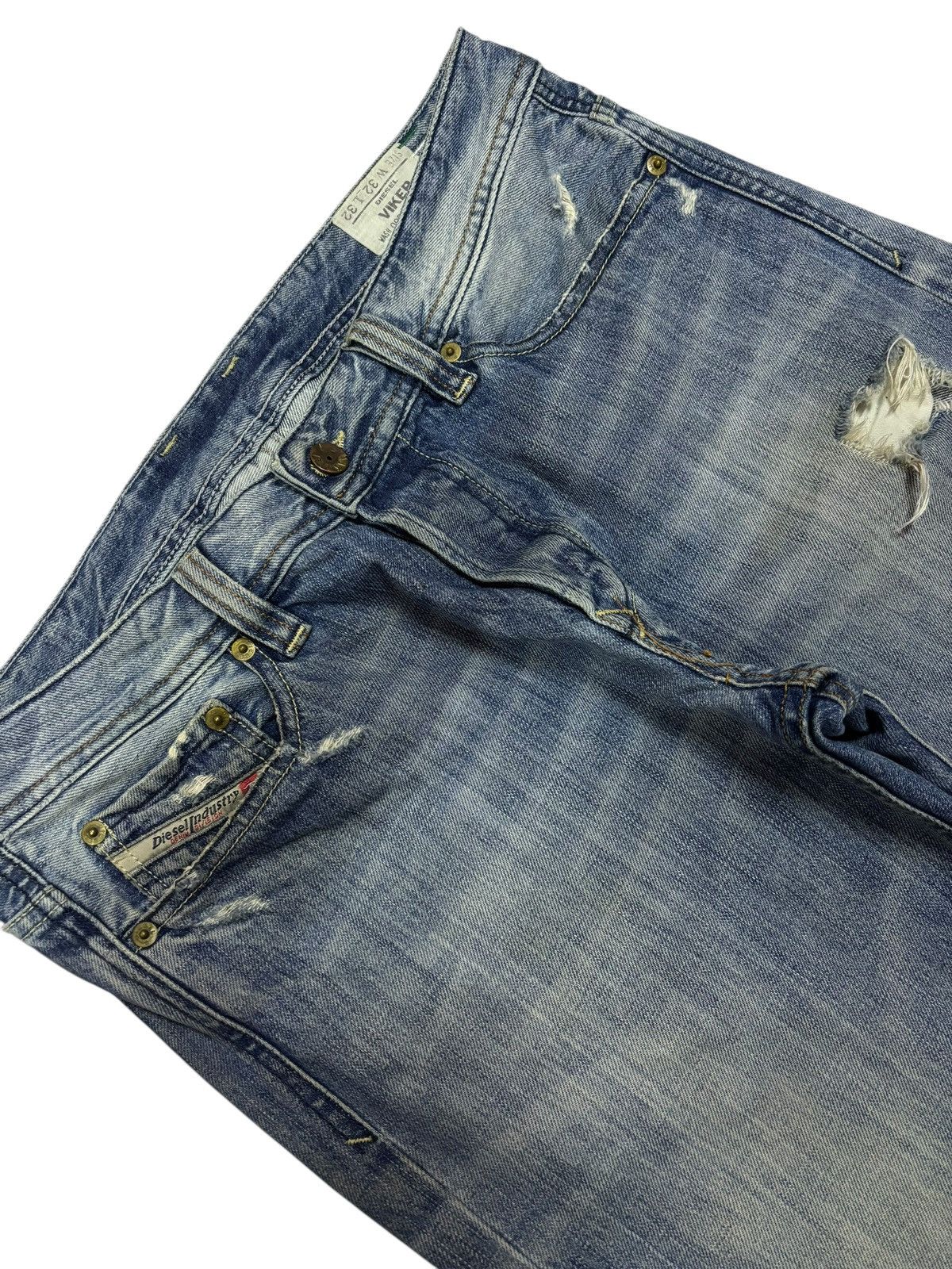 Diesel 90s Vtg Diesel Viker Distressed Blue Washed Jeans Size US 34 / EU 50 - 3 Thumbnail