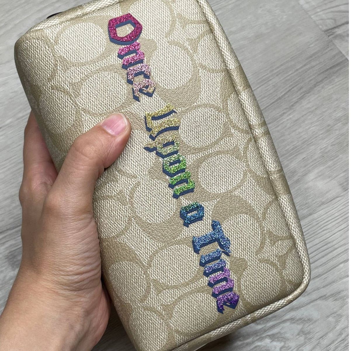 Coach Coach Small Boxy Makeup bag In Signature W/ Once Upon A Time Size ONE SIZE - 8 Thumbnail