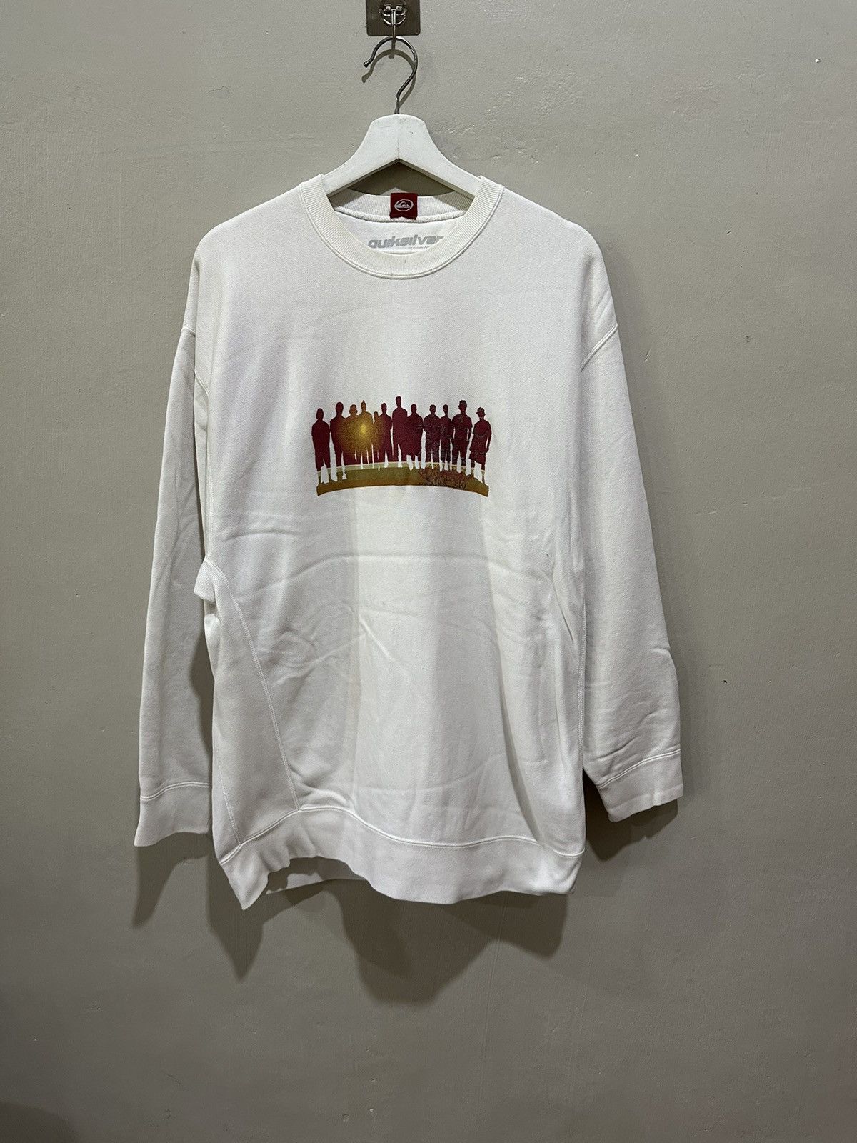 image of Quiksilver X Sweatshirt in White, Men's (Size Large)