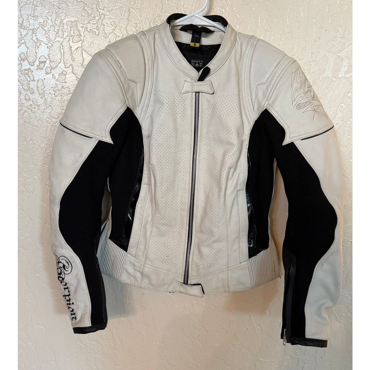& Other Stories Scorpion EXO Women’s Motorcycle Jacket White/Black – Size S Size S / US 4 / IT 40 - 1 Thumbnail