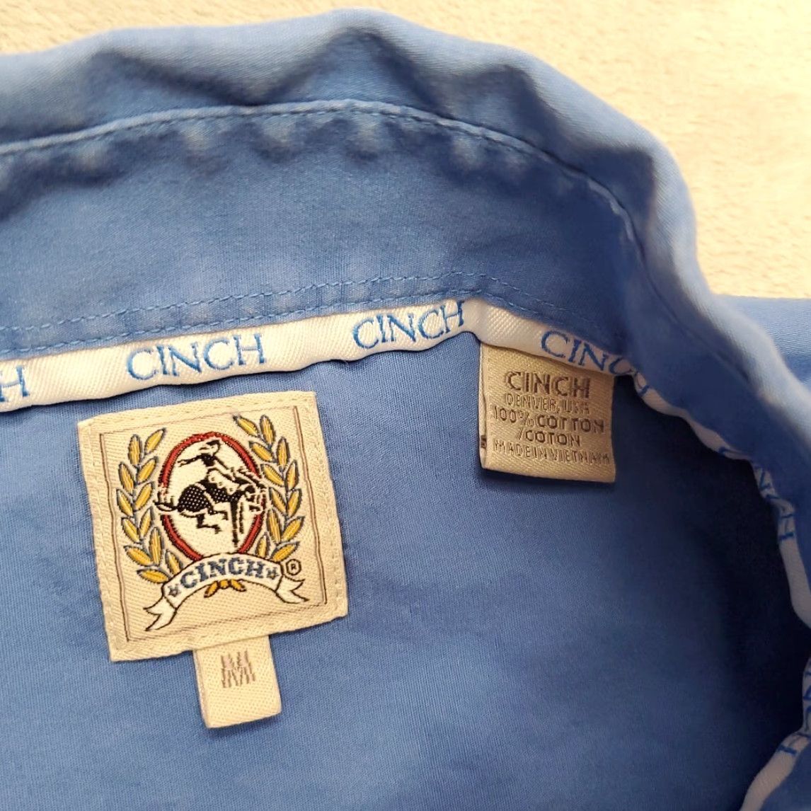 Vintage Cinch Shirt Mens M Blue Long Sleeve Button Western Cowboy Ranch Casual Size US M / EU 48-50 / 2 - 3 Thumbnail