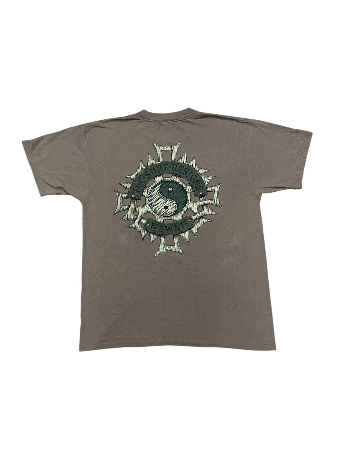 Vintage 90s T&C SURF DESIGN HAWAII TSHIRT RARE DESIGN DARK BROWN Size US L / EU 52-54 / 3 - 1 Thumbnail