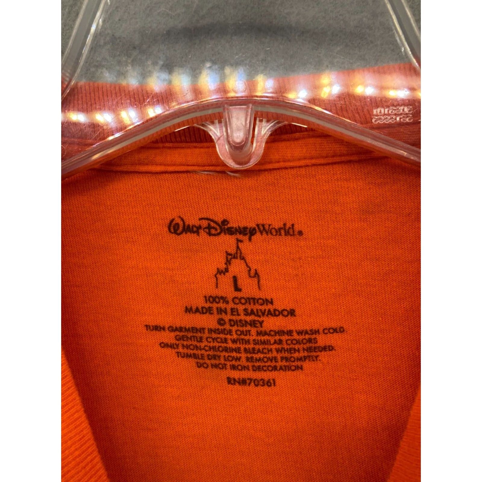 Disney Walt Disney World Mens TShirt L Orange Mickey Mouse Spellout Shirt Mens L Orange Mickey Mouse Disney World TShirt - Size US L / EU 52-54 / 3 - 4 Thumbnail