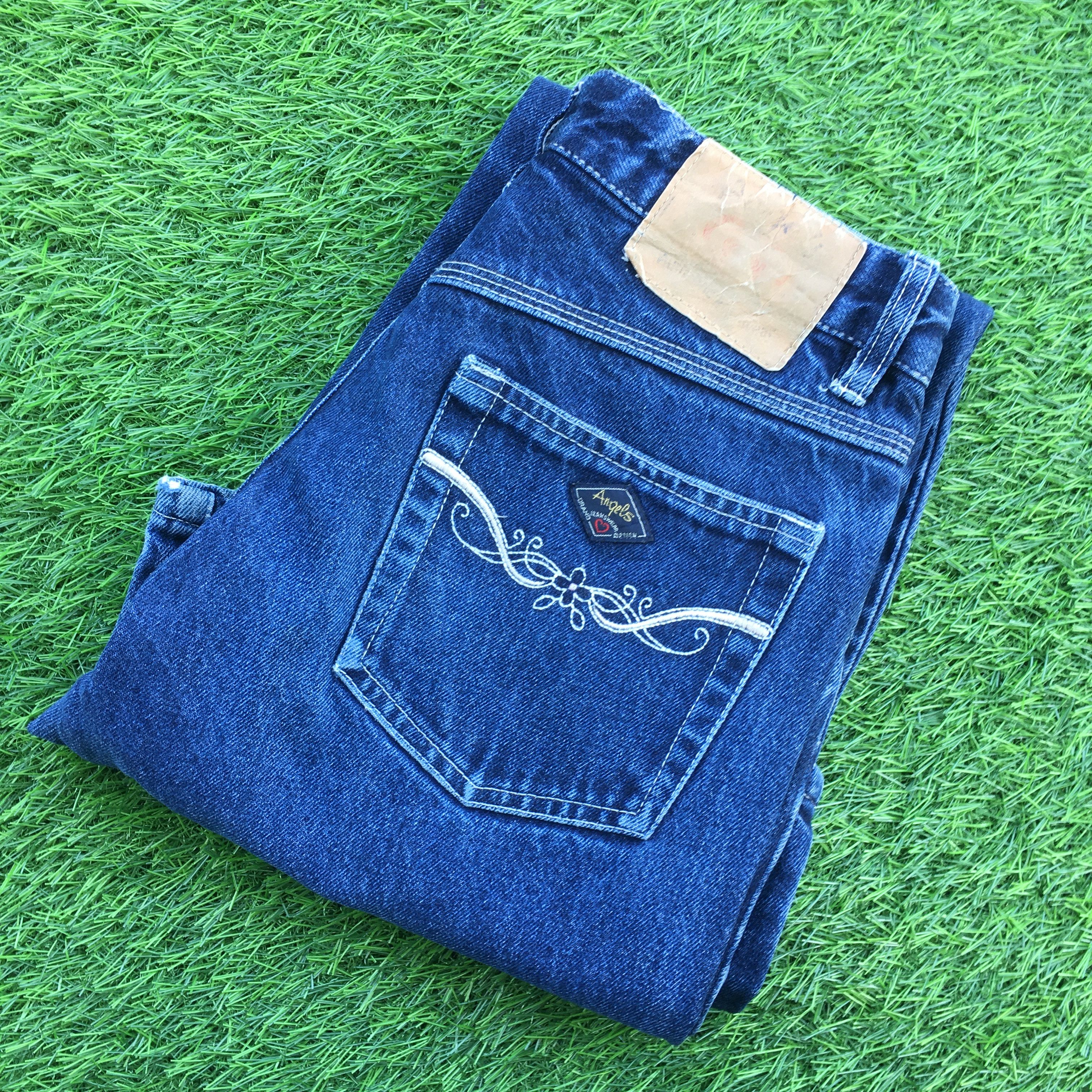 Designer × Jean Angels Jeanswear Low Rise Flare Jeans D-944 Size 25" / US 0 / IT 36 - 9 Thumbnail
