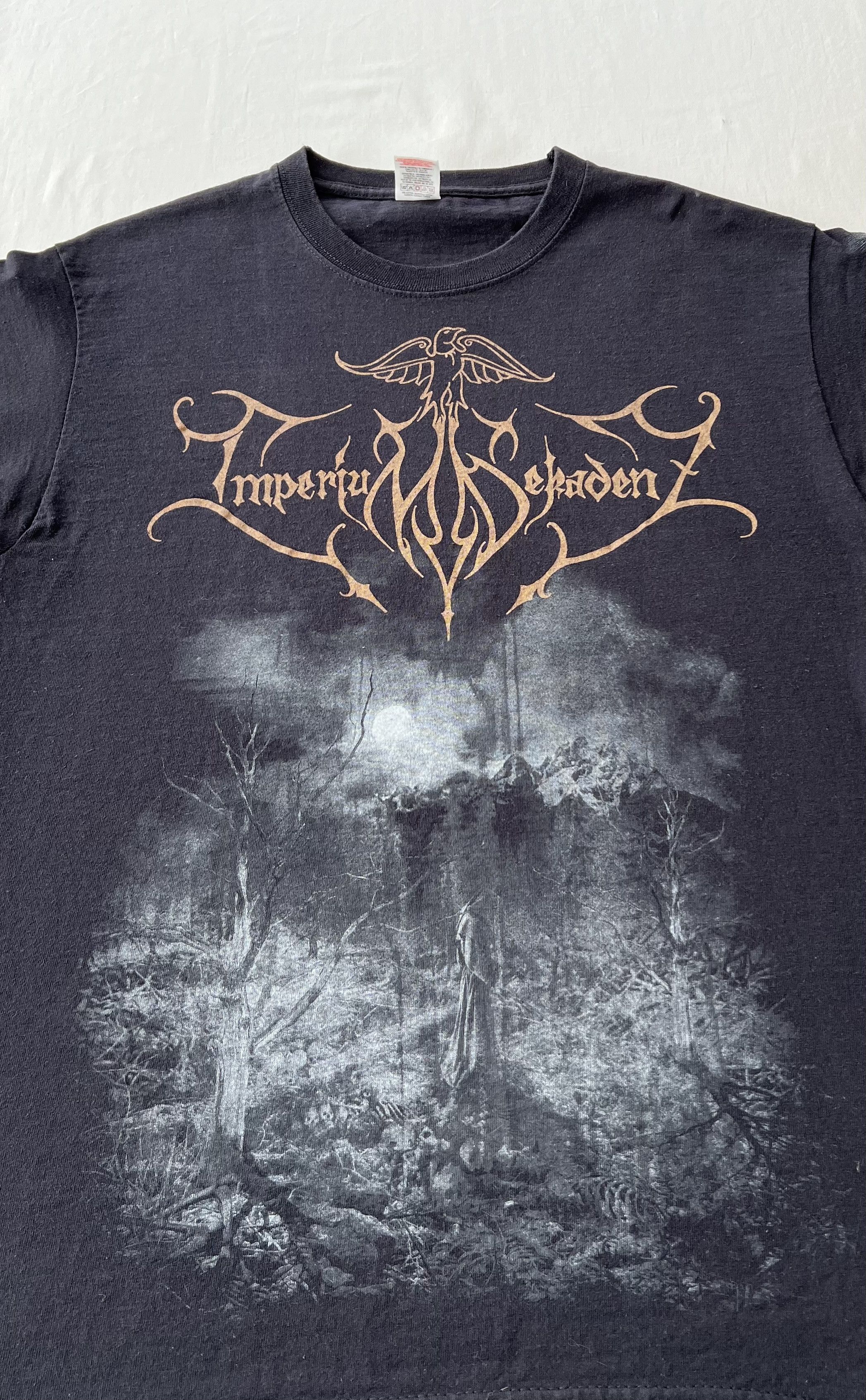 Band Tees Vintage 2000s Imperium Dekadenz Black Metal Band Black Tee Size US L / EU 52-54 / 3 - 4 Thumbnail
