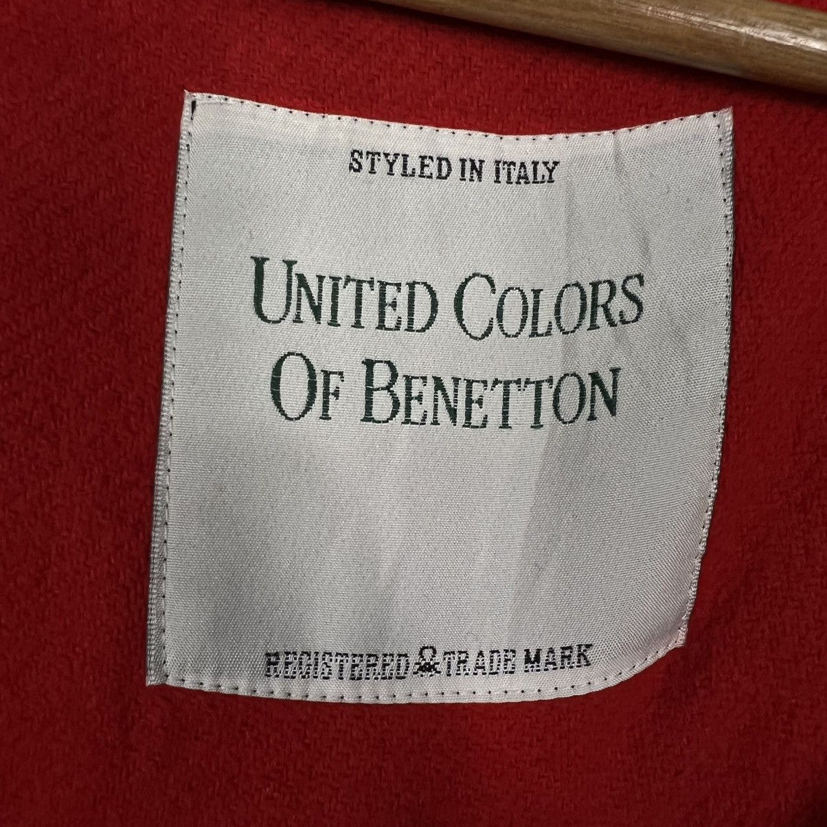 United Colors Of Benetton WINTER BENETTON Red Lined Hooded Coat Jacket #4141-C189 Size US L / EU 52-54 / 3 - 15 Thumbnail