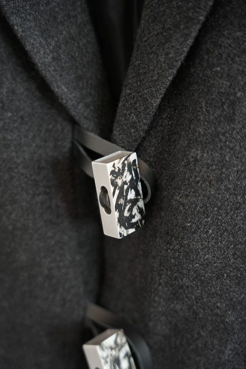 Yohji Yamamoto Yohji Yamamoto Yohji Yamamoto Long Wool Coat with Buttons Size US M / EU 48-50 / 2 - 4 Thumbnail