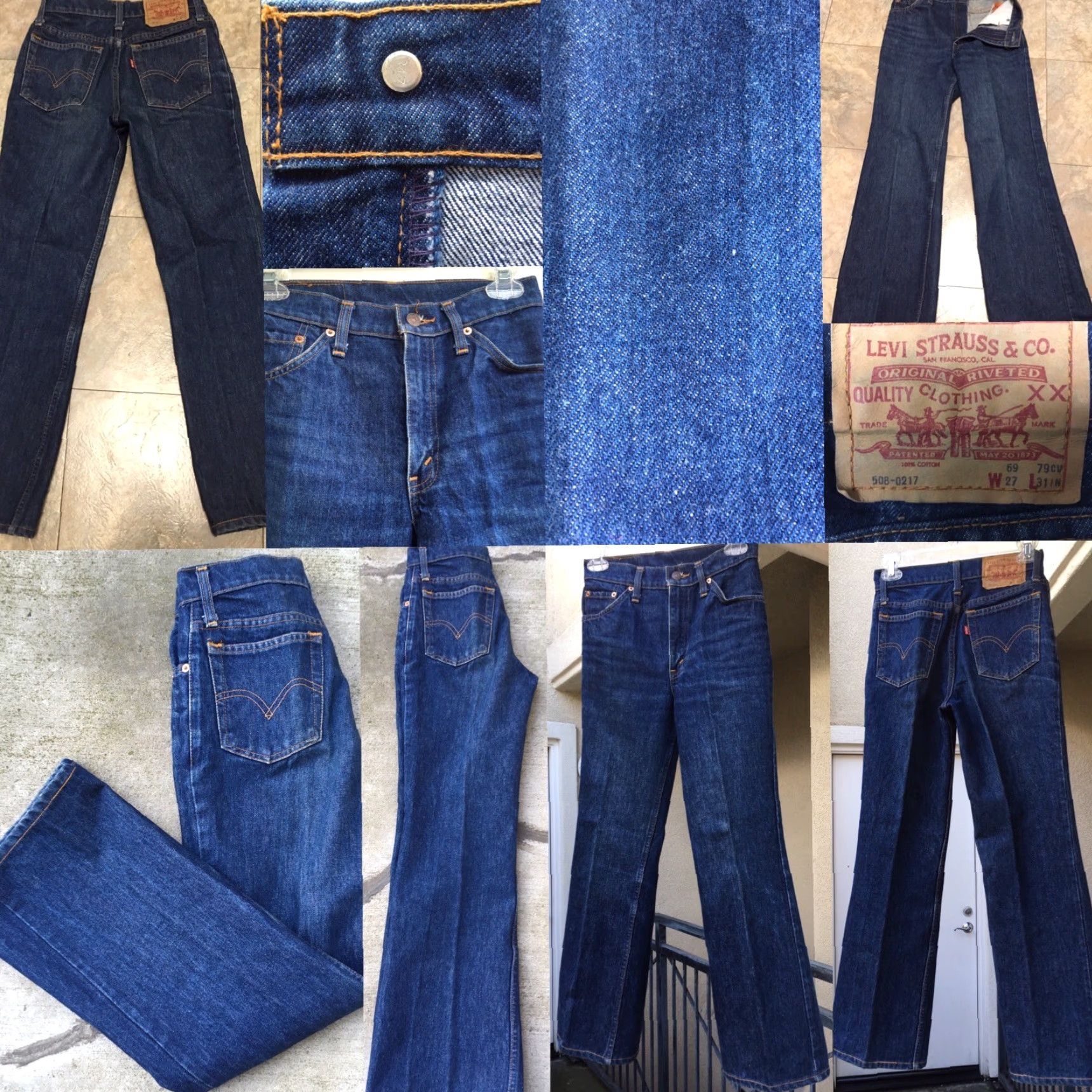 Levi's VINTAGE Levi's 508 Jeans Shirt Mens Casual Levi's 27 Blue Denim 1980s 90s Size 27" / US 4 / IT 40 - 3 Thumbnail