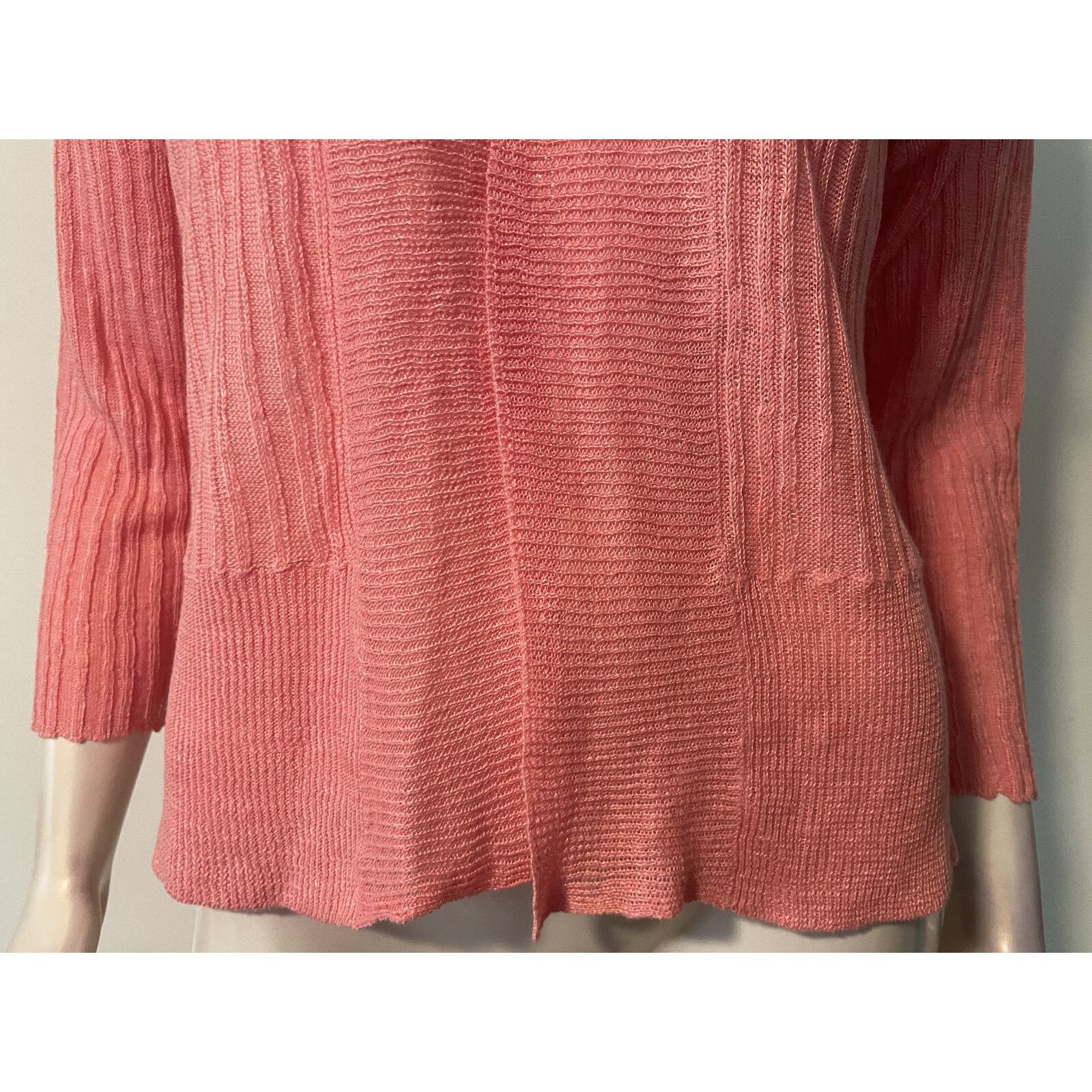 Eileen Fisher Eileen Fisher Flamingo Pink Linen Cardigan Sweater NWT XL Size XL / US 12-14 / IT 48-50 - 6 Thumbnail